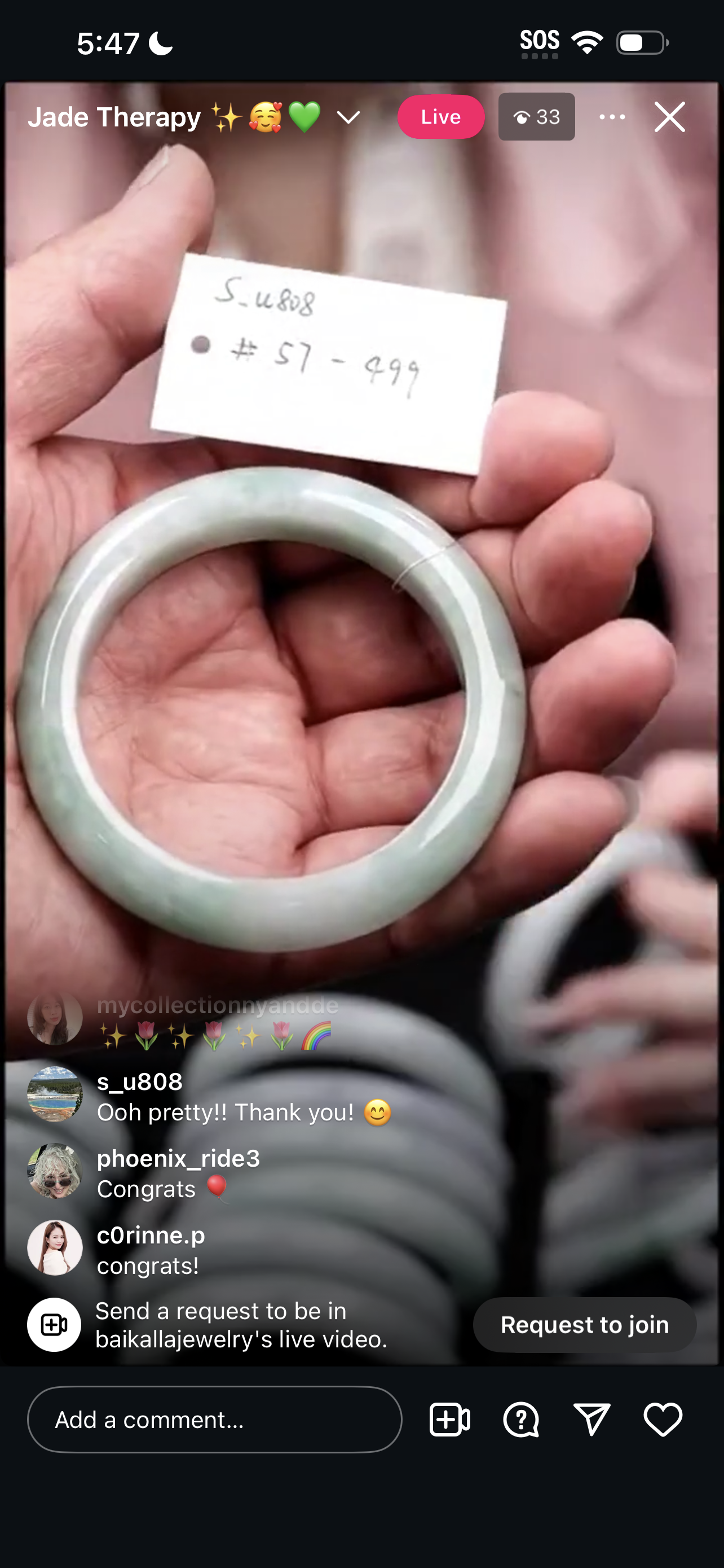 "Live" Natural Light Green Jadeite Jade Bangle (03/26/26)