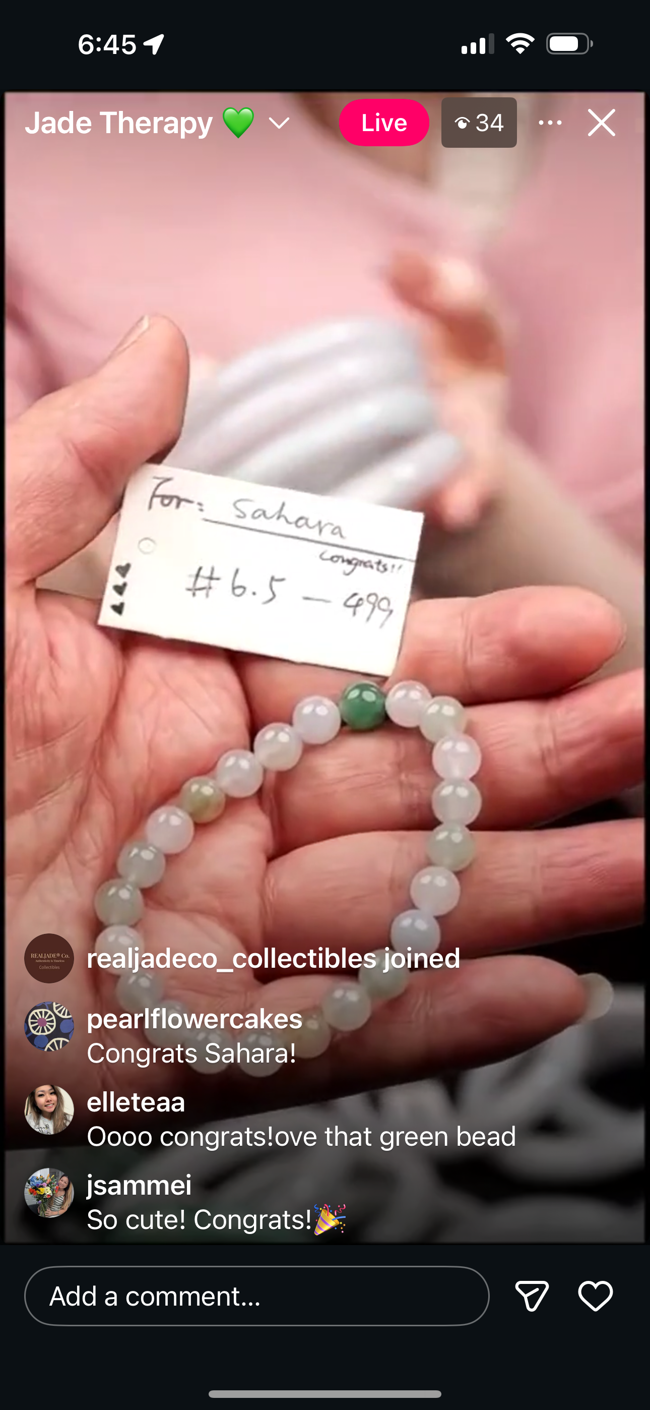 "Live" Light Icy Multi-Color Jadeite Jade Bead Bracelet (03/18/26)