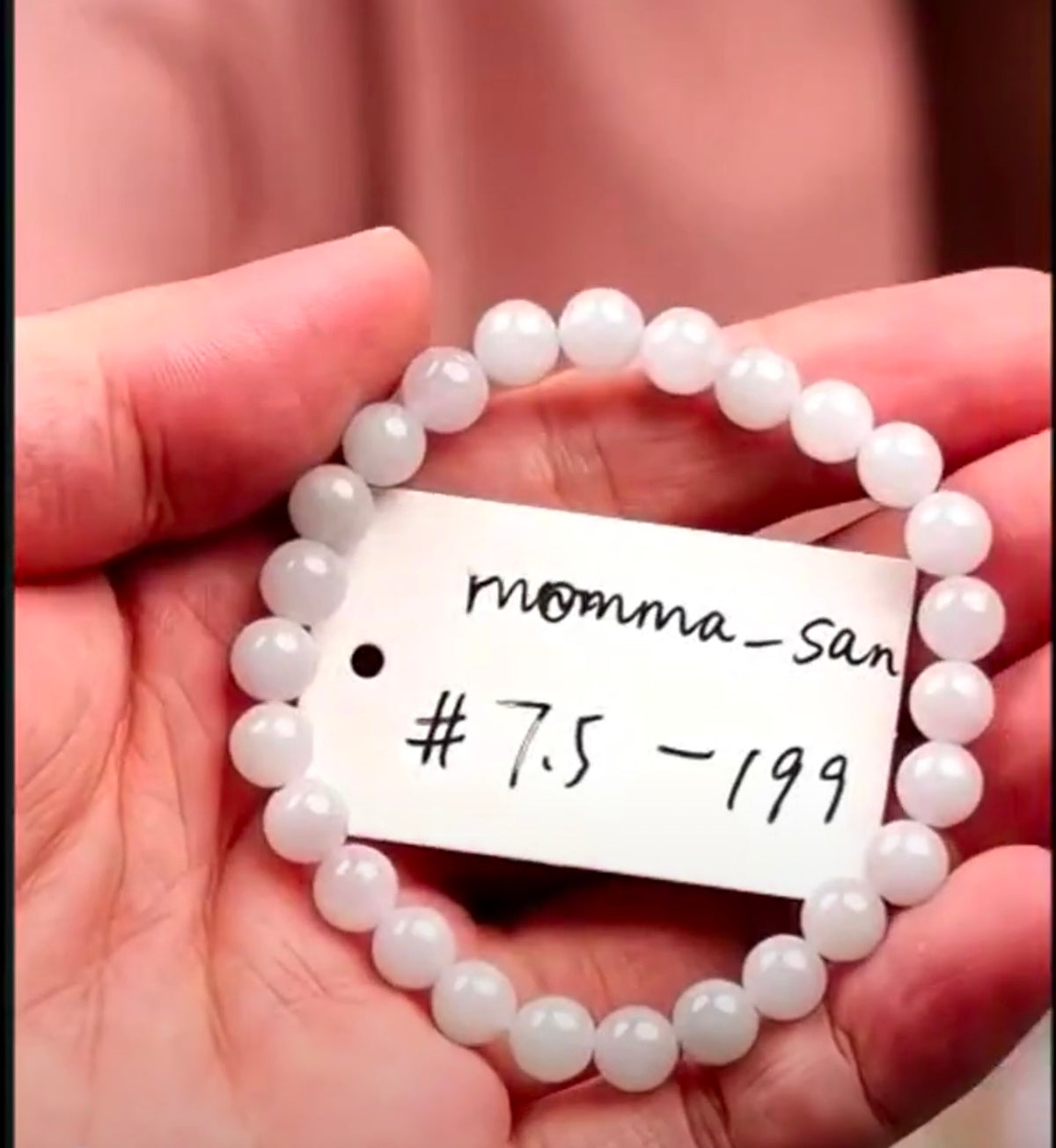 "Live" Natural Light Lavender Jadeite JadeBead Bracelet (07/01/26)