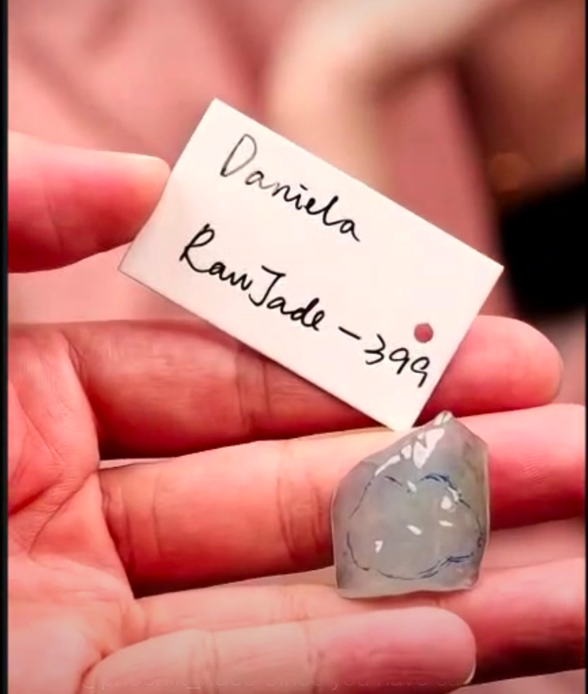 "Live" Natural Icy Blue-Green Jadeite Jade *Raw Pendant (07/02/26)