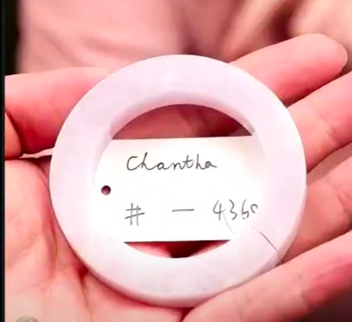 "Live" Natural Icy Pink Jadeite Jade Bangle Bracelet (07/08/26)