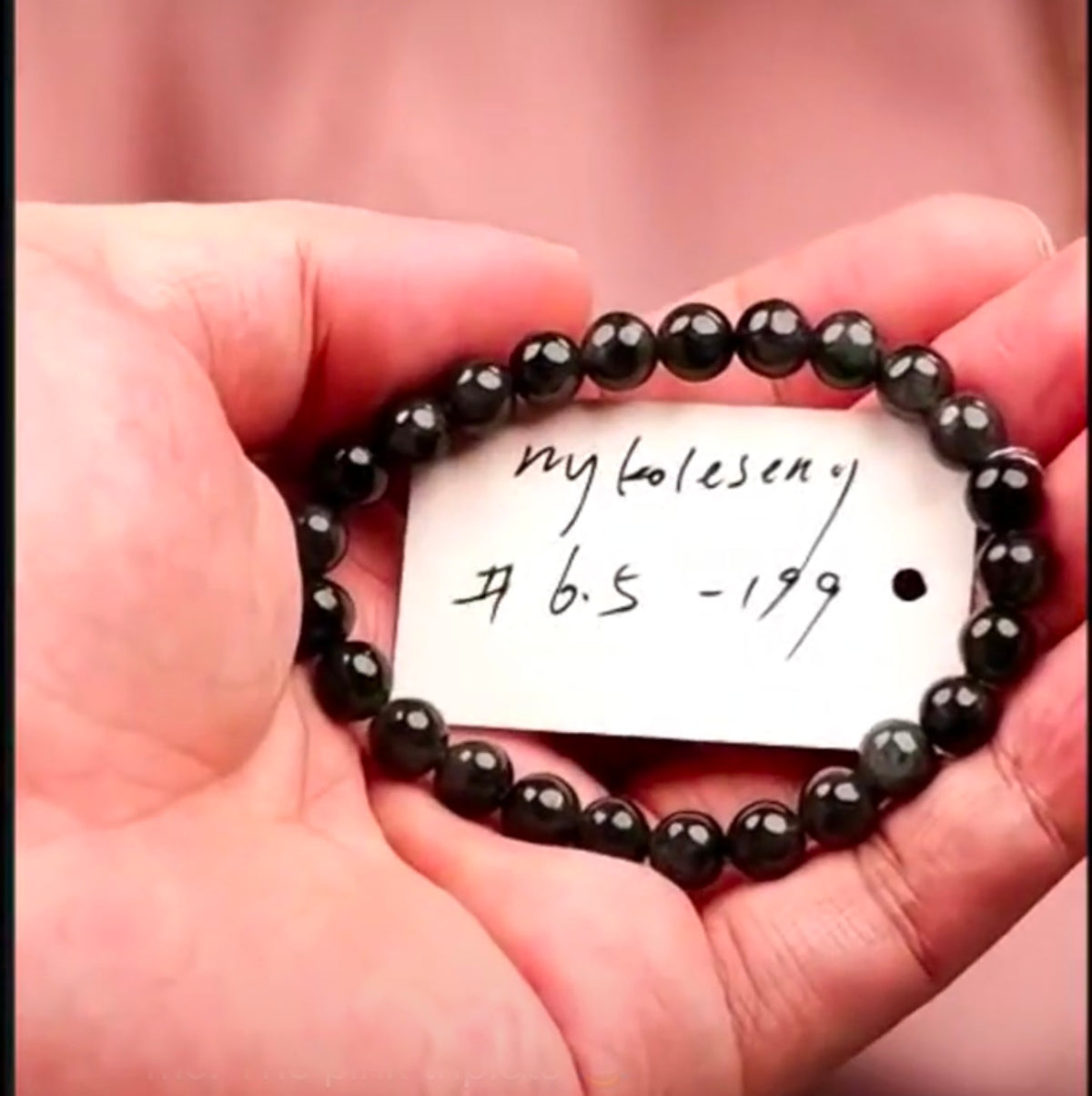 "Live" Natural Wuji Jadeite Jade Bead Bracelet (07/08/26)