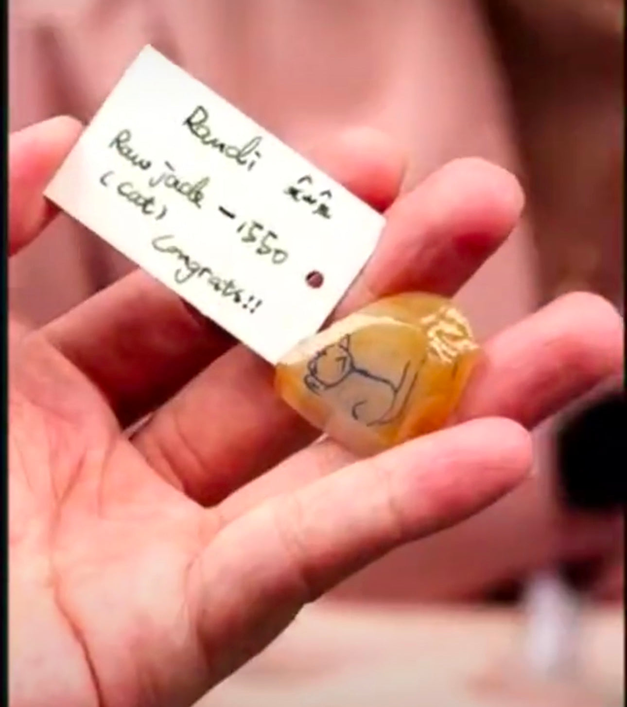 "Live" Natural Icy Yellow-Orange Raw Jadeite Jade (07/27/26)