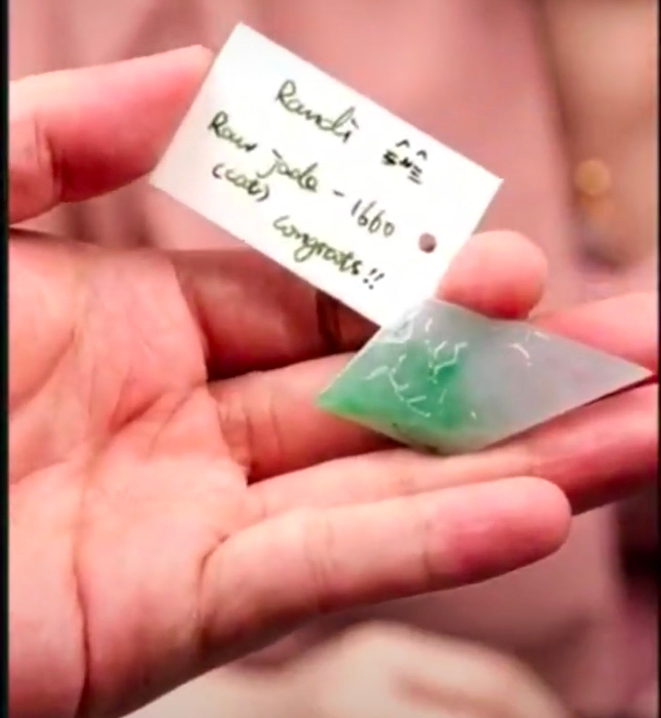 "Live" Natural Icy Moonlight &amp; Apple Green Raw Jadeite Jade (07/27/26)