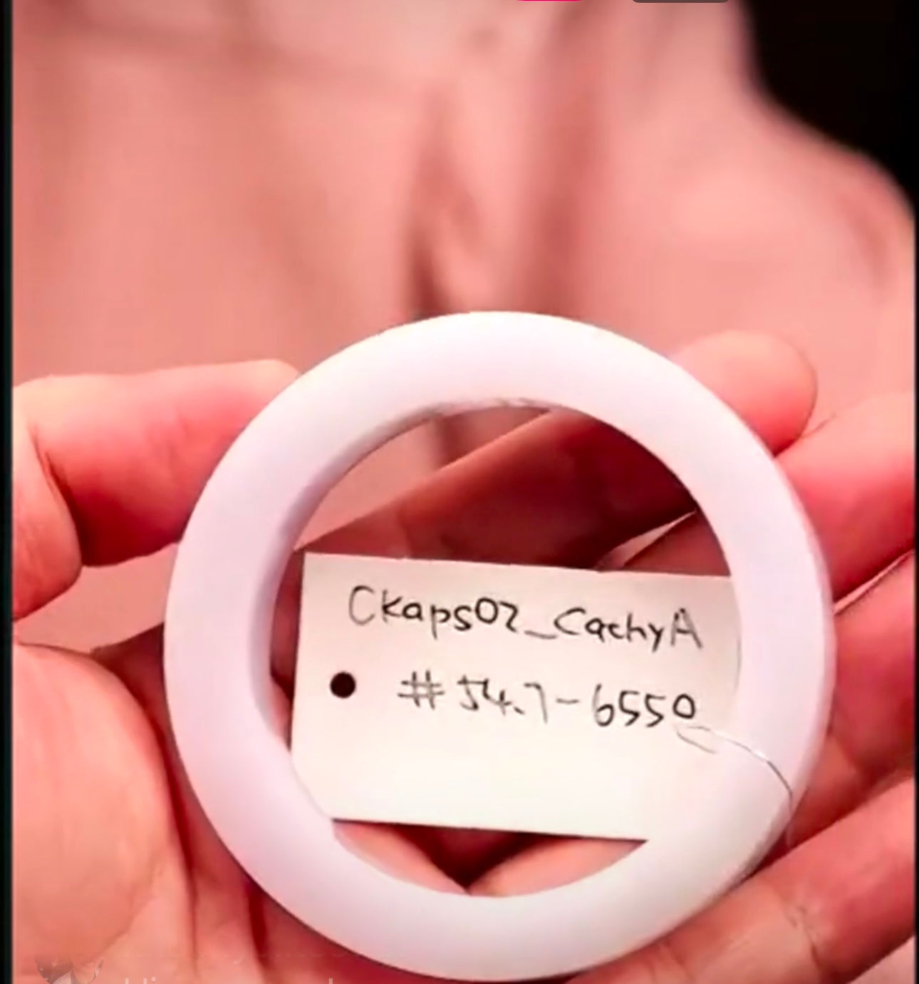 "Live" Natural Pink Jadeite Jade Bangle Bracelet (08/15/26)