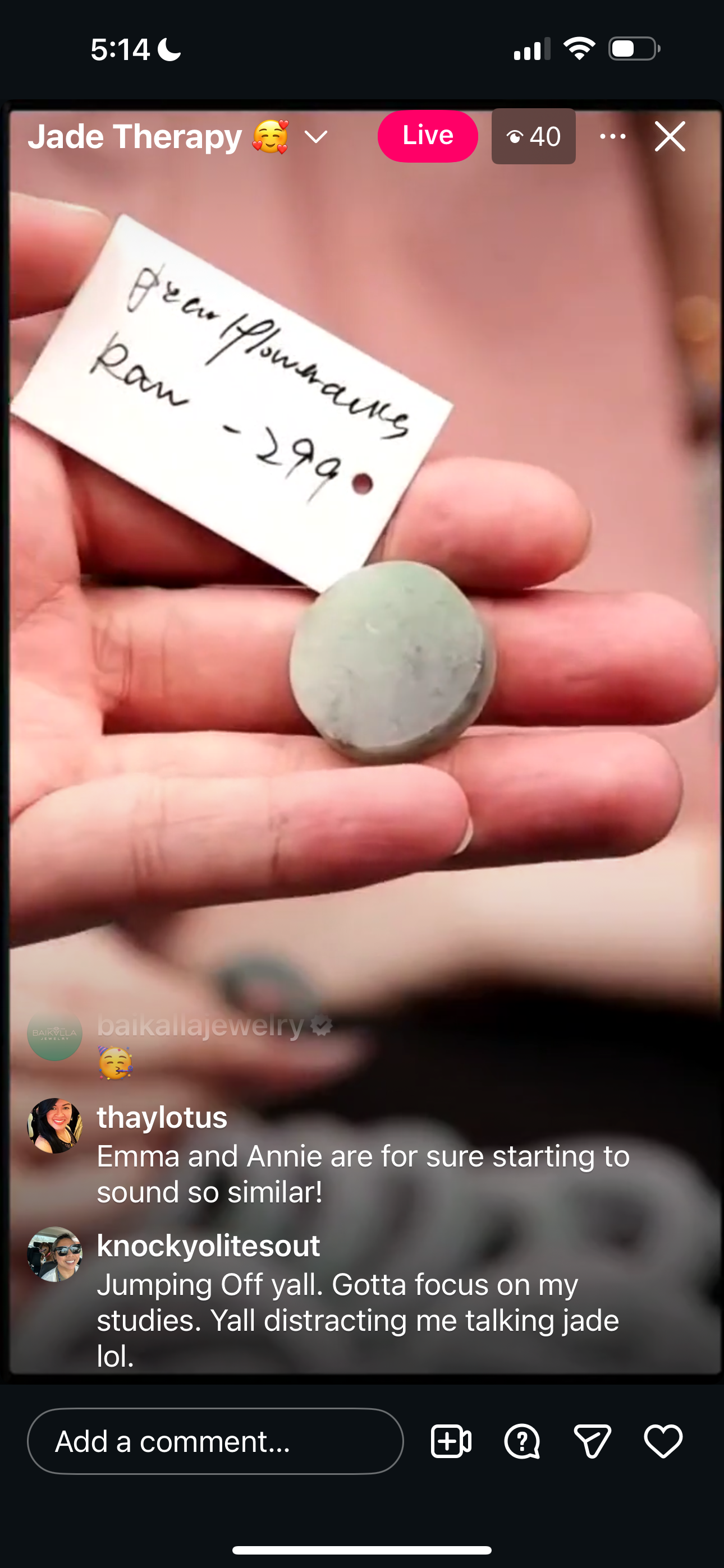 "Live" Natural Green WuJi Raw Jadeite Jade Pancake (08/22/26)