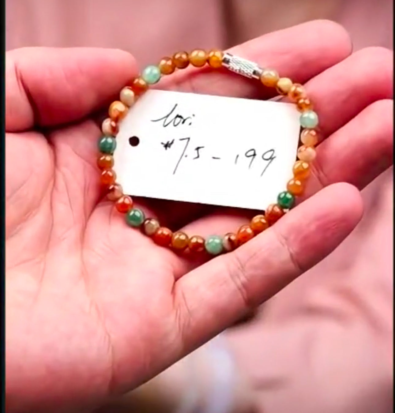 "Live" Natural Multi-Color Jadeite Jade Bead Bracelet (08/26/26)