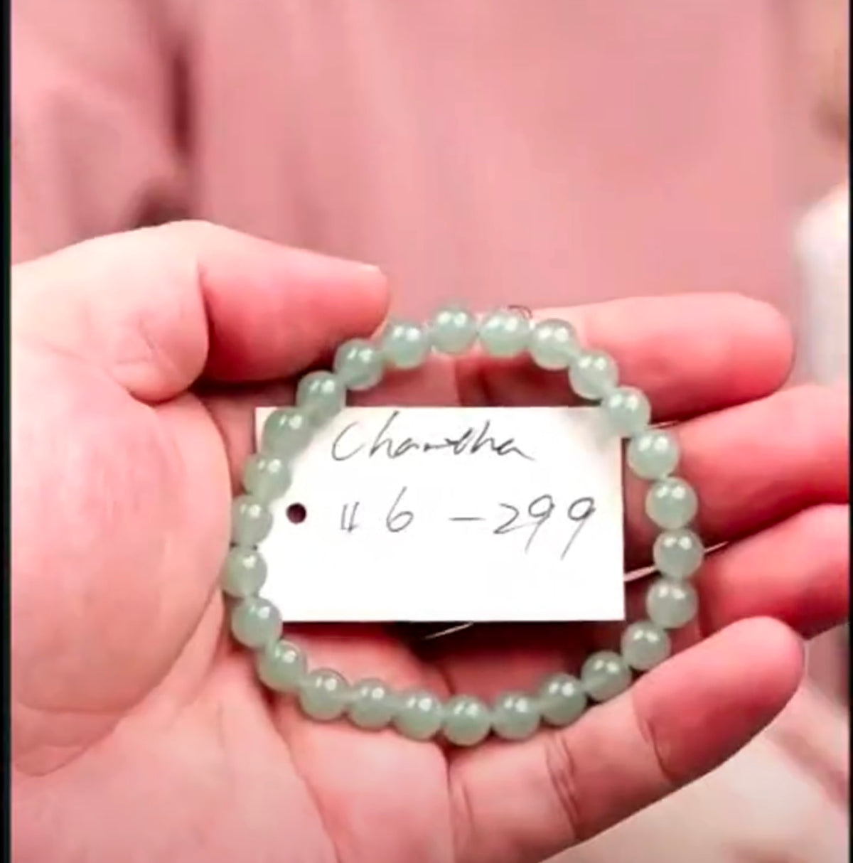 "Live" Natural Oil Green Jadeite Jade Bead Bracelet (09/08/26)