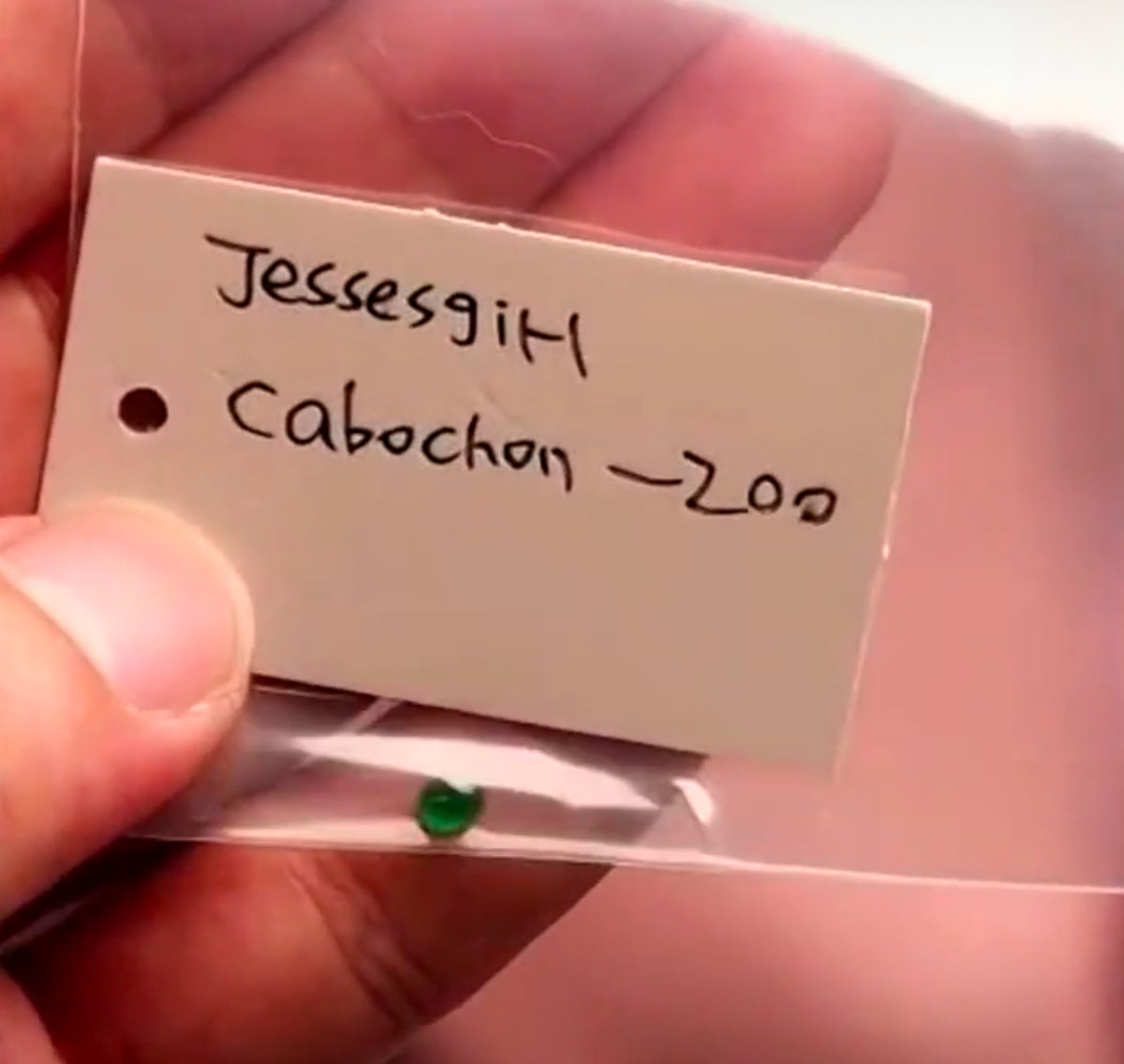 "Live" Natural Icy Imperial Green Jadeite Jade Cabochon (09/16/26)