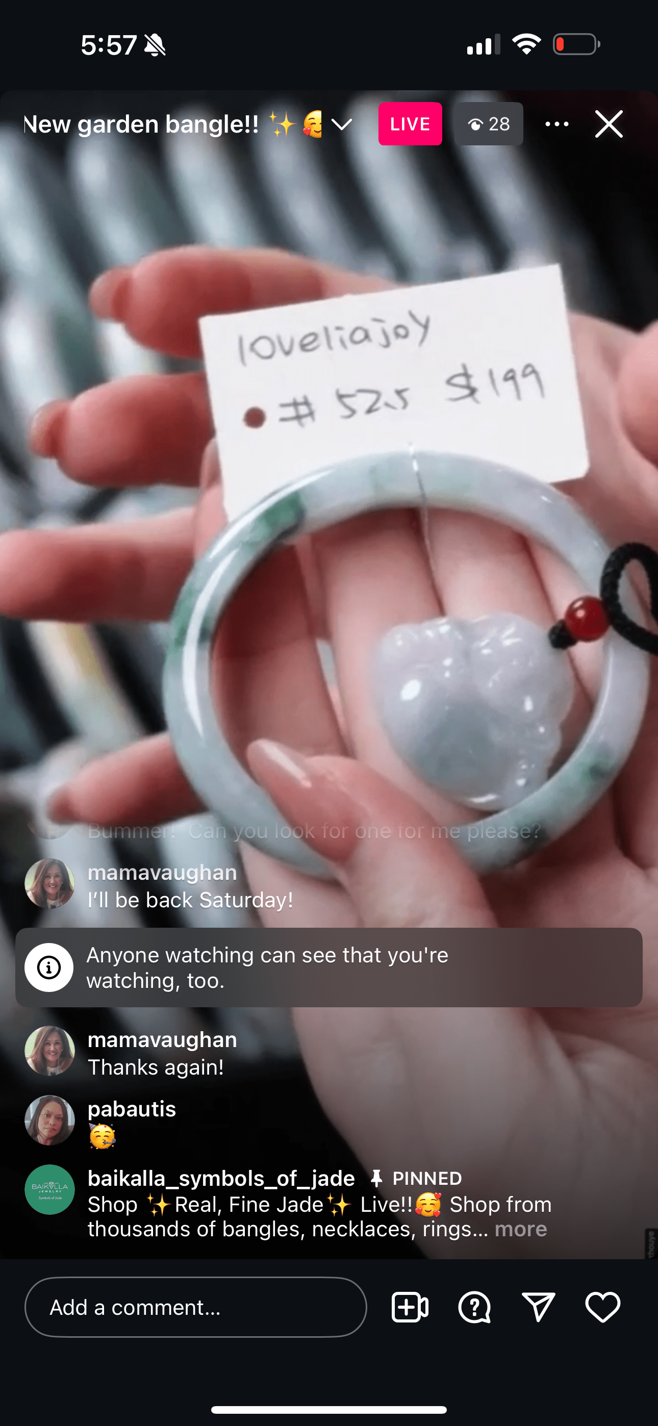 Baikalla IG Live "Natural Oval Jadeite Jade Bangle" (Live Pick) (12/19/24)
