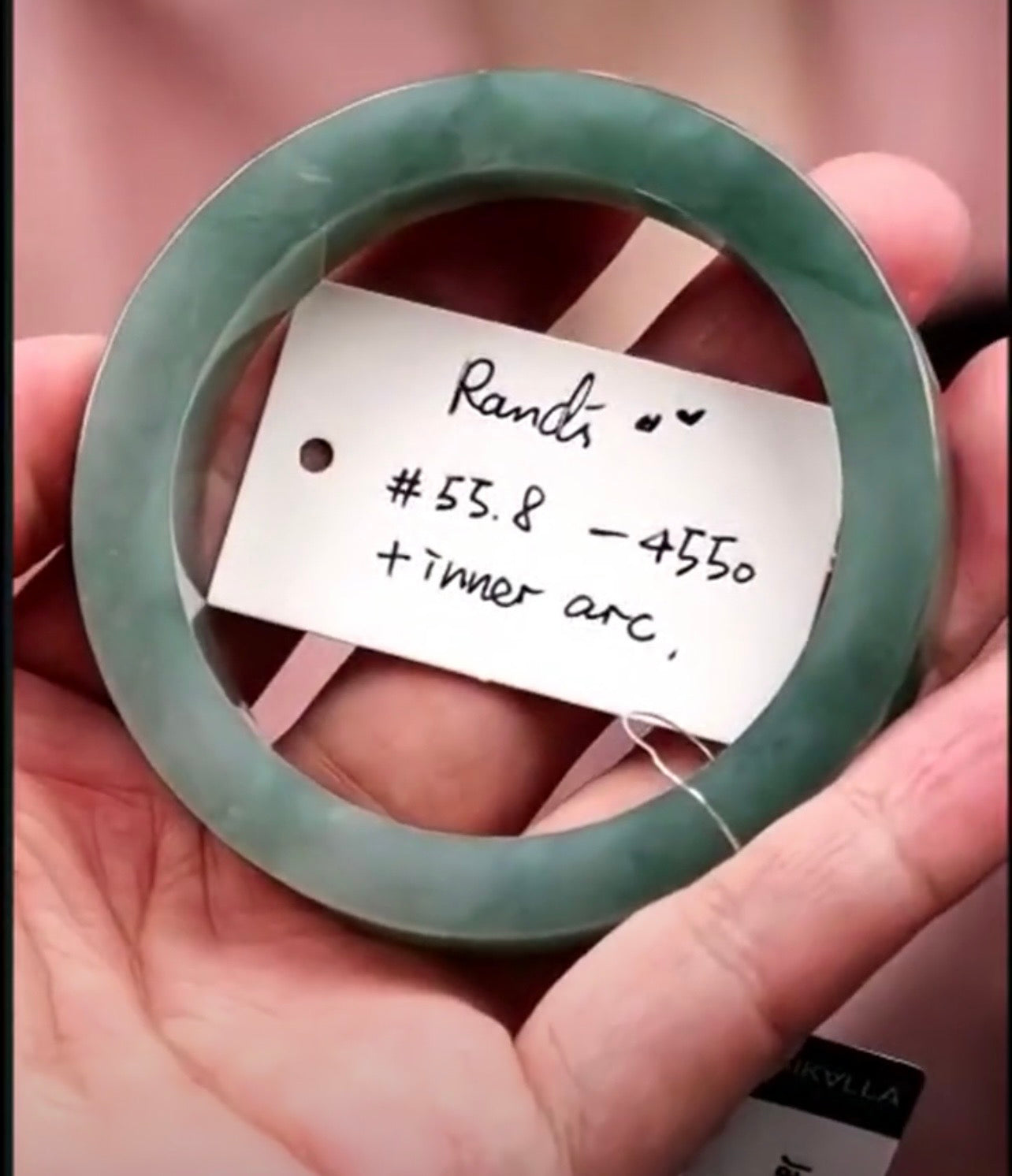 "Live" Natural Icy Oil Green Jadeite Jadeite Semi-Polished Bangle (06/29/26)
