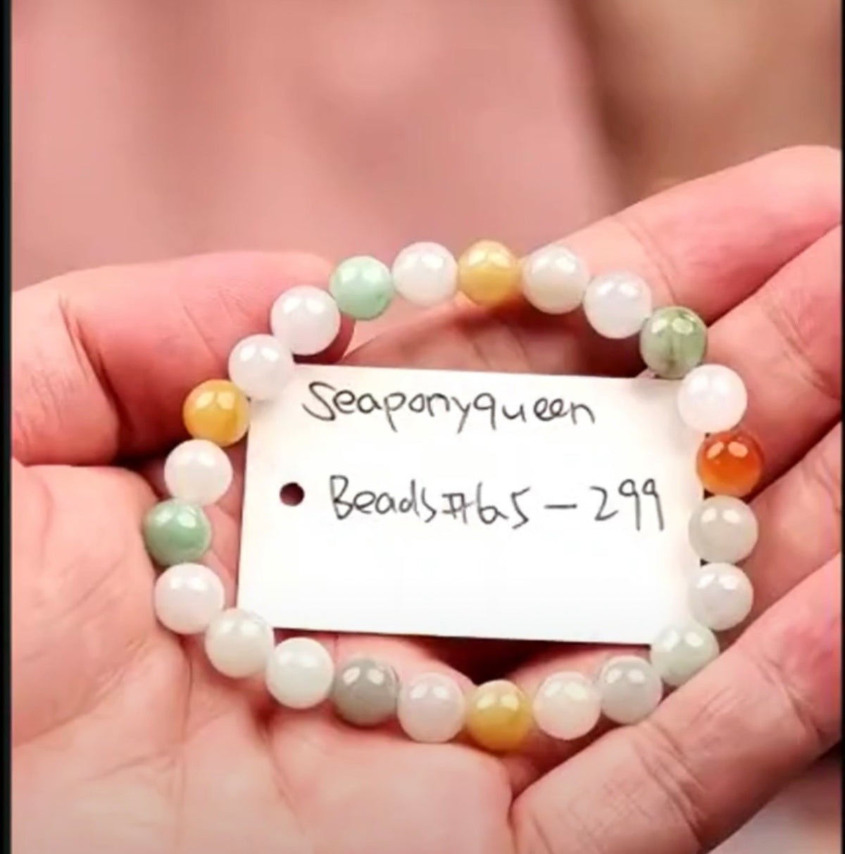"Live" Natural Multi-Color Jadeite Jade Bead Bracelet (06/30/26)