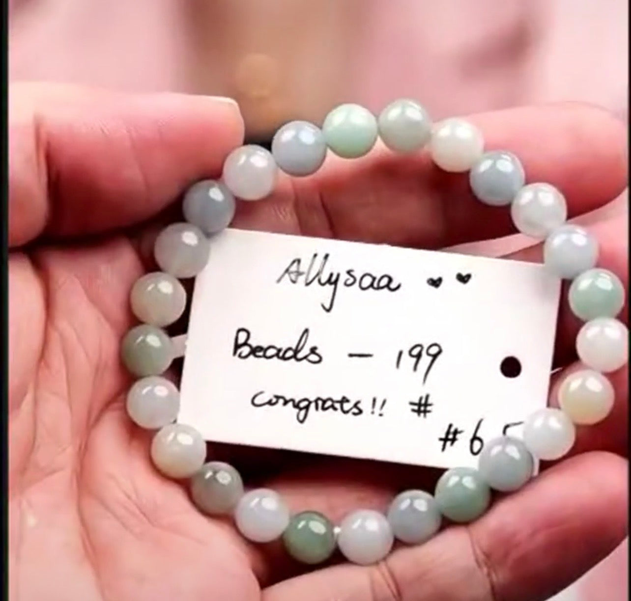 "Live" Natural Multi-Color Jadeite Jade Bead Bracelet  (07/06/26)