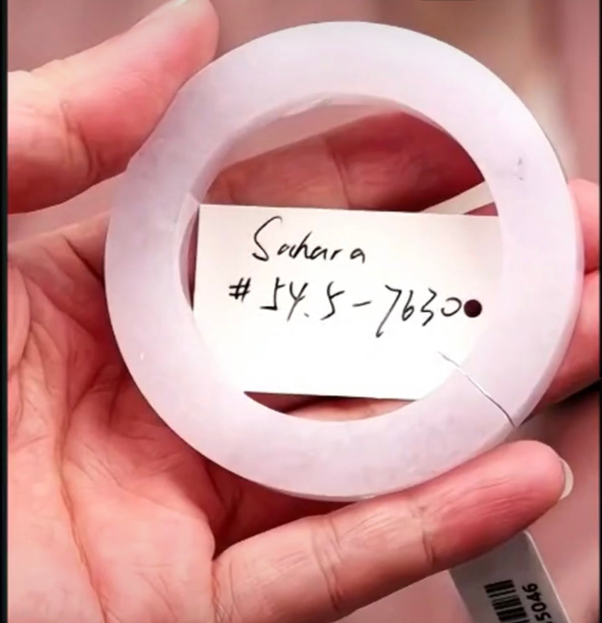 "Live" Natural Icy Pink Jadeite Jade Bangle Bracelet (07/08/26)