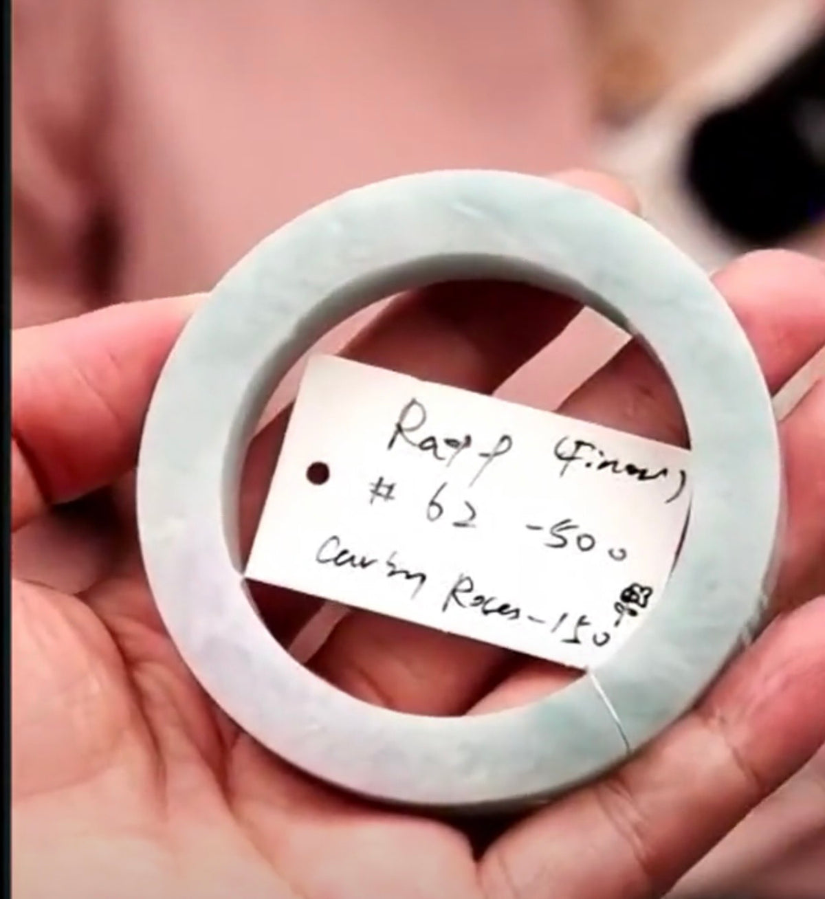 "Live" Natural Green W/ Lavender Jadeite Jadeite *Carving Bangle (07/13/26)
