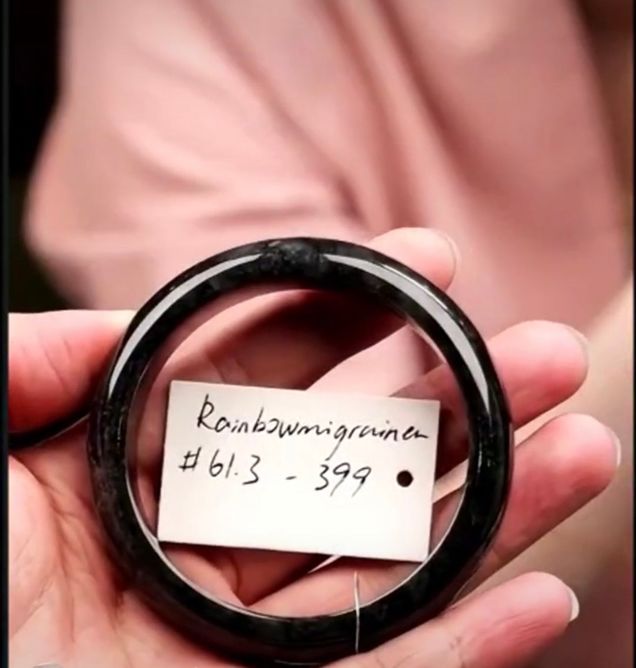 "Live" Natural Wuji Jadeite Jade Comfort-Fit  Bangle (07/14/26)