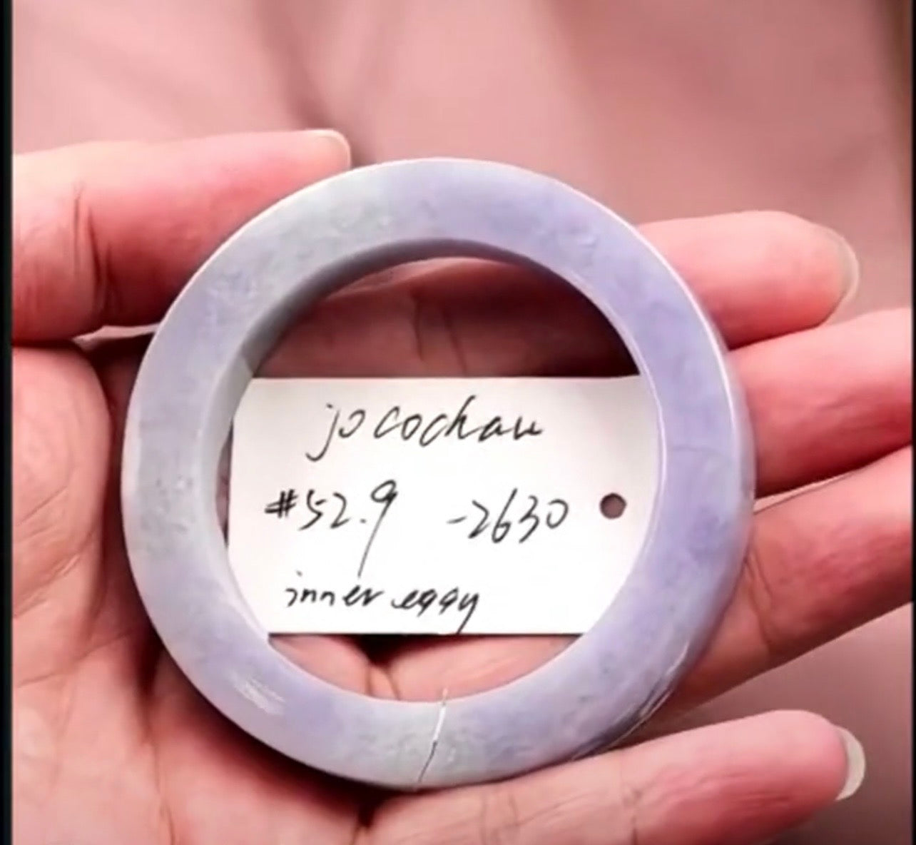 "Live" Natural Lavender &amp; Green Jadeite Jade Bangle Bracelet (07/16/26)