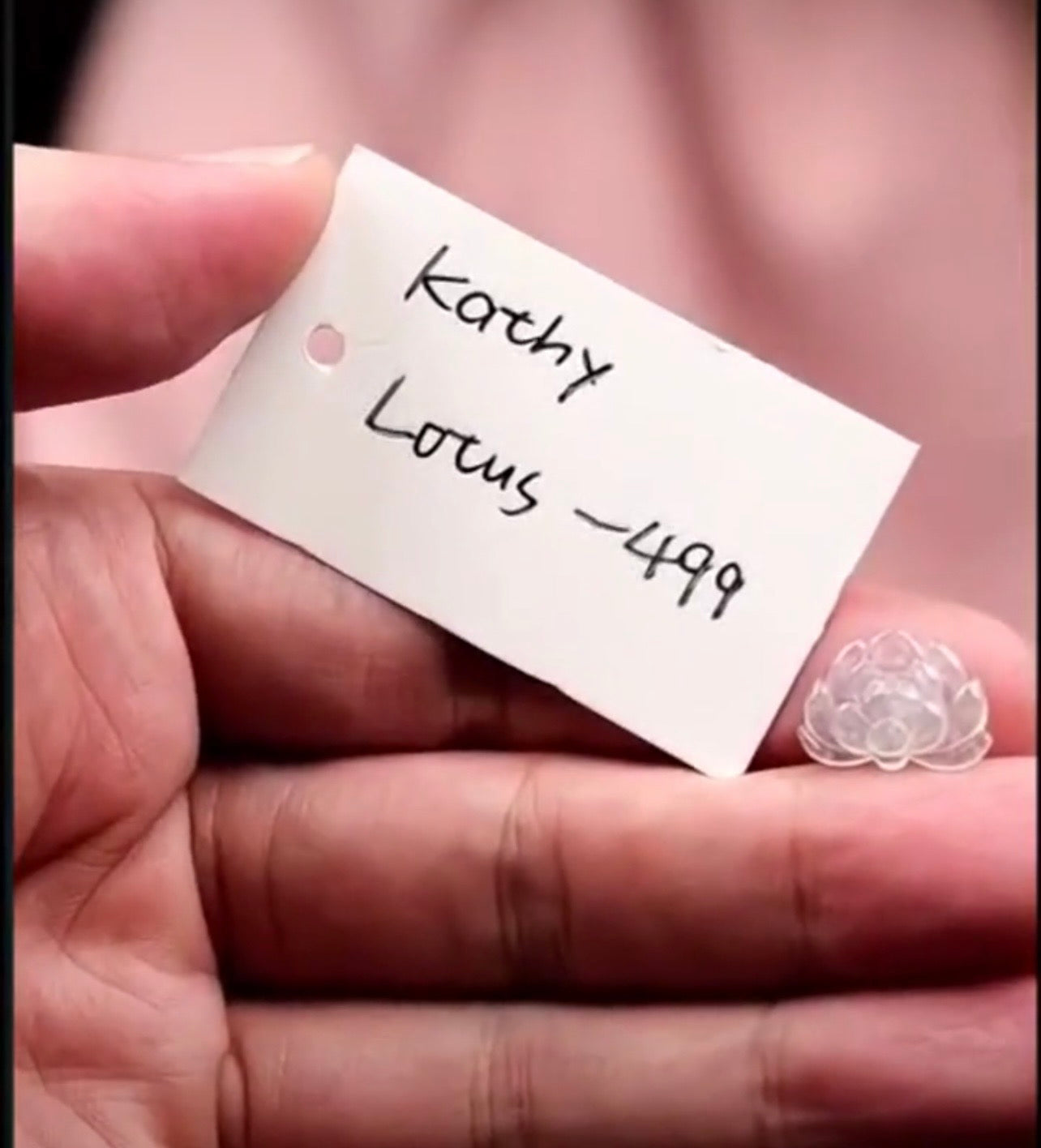 "Live" Natural Icy Moonlight Jadeite Jade Lotus Pendant (07/25/26)