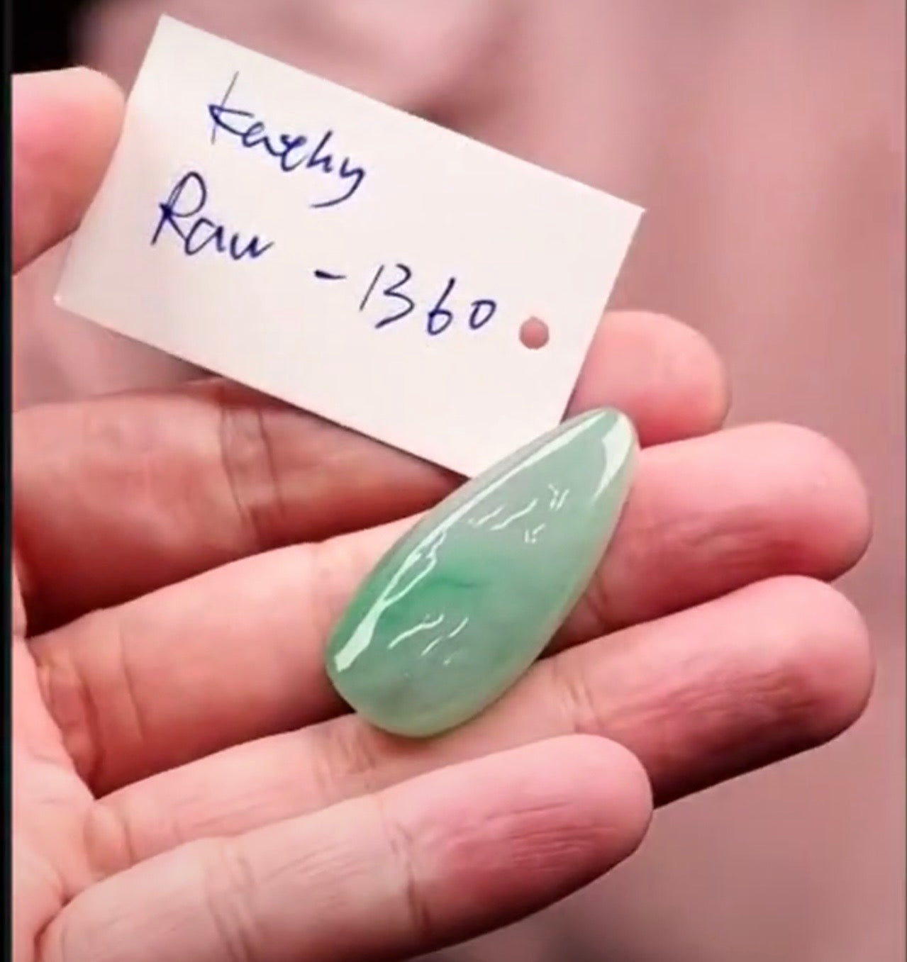 "Live" Natural Icy Moonlight and Apple Green Flower Raw Jadeite Jade (07/25/26)