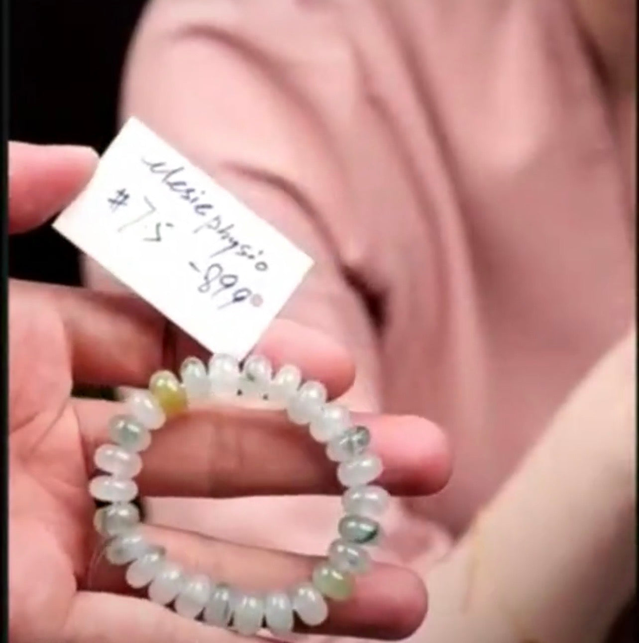 "Live" Natural Icy Multi-Color Jadeite Jade Bead Bracelet (07/27/26)