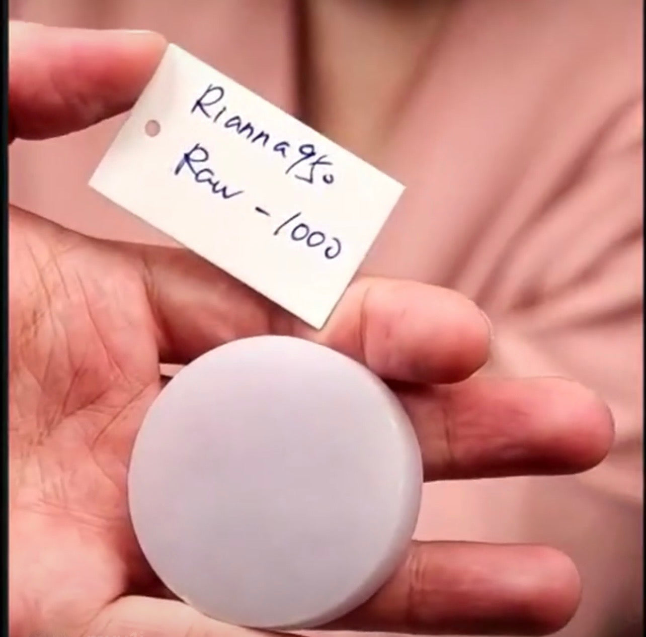 "Live" Natural Lavender Raw Jadeite Jade Pancake (07/28/26)