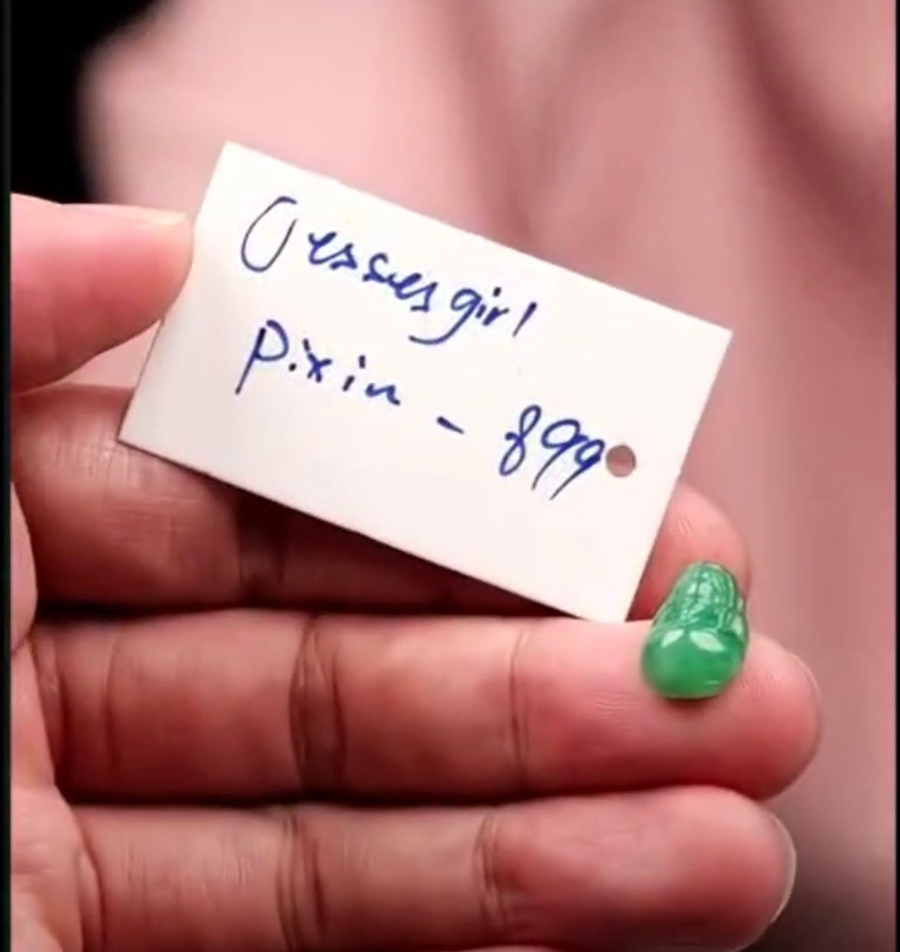 "Live" Natural Green Jadeite Jade Pixiu Pendant (07/30/26)