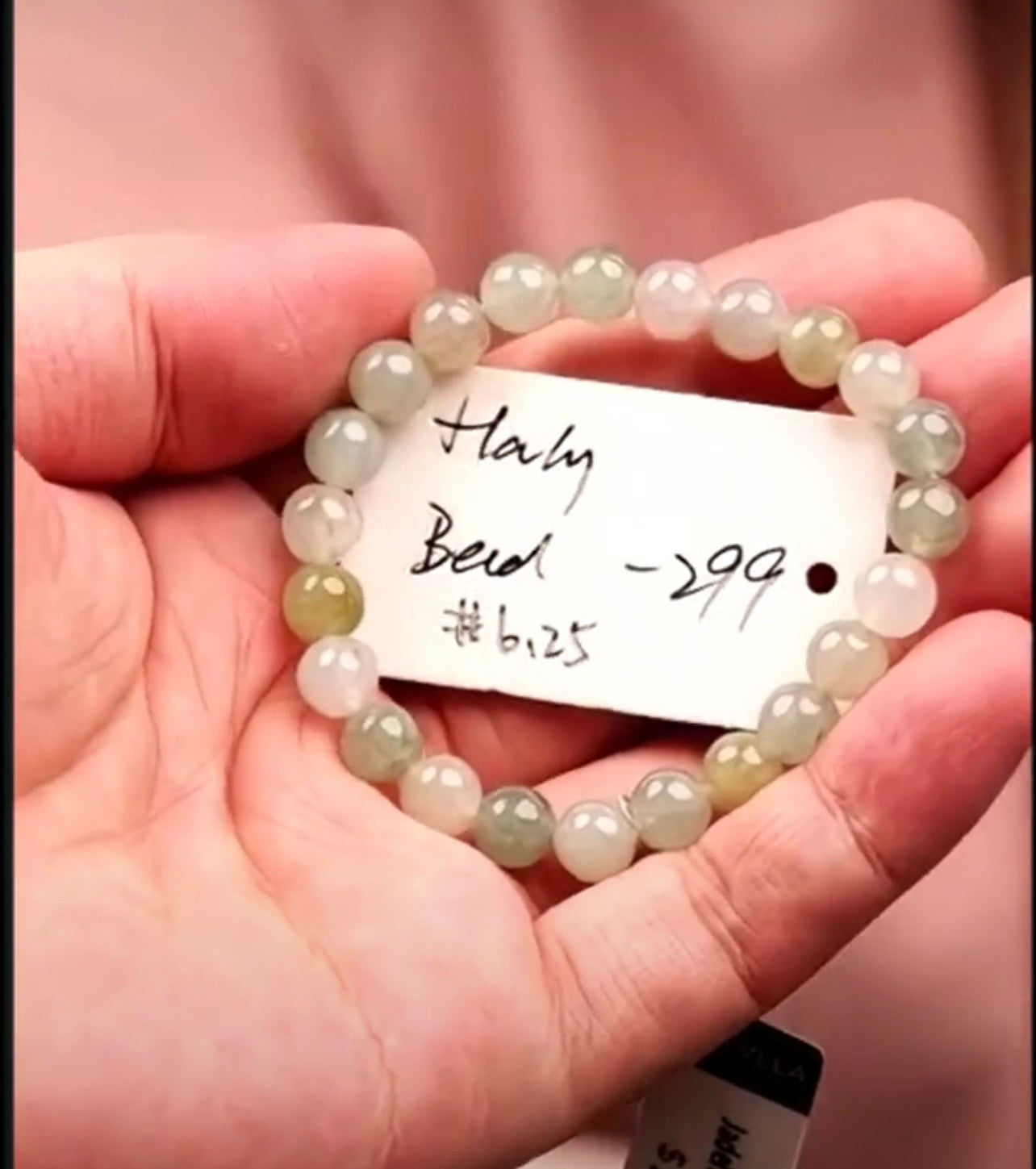 "Live" Natural 1Multi-Color Jadeite Jade Bead Bracelet (08/05/26)