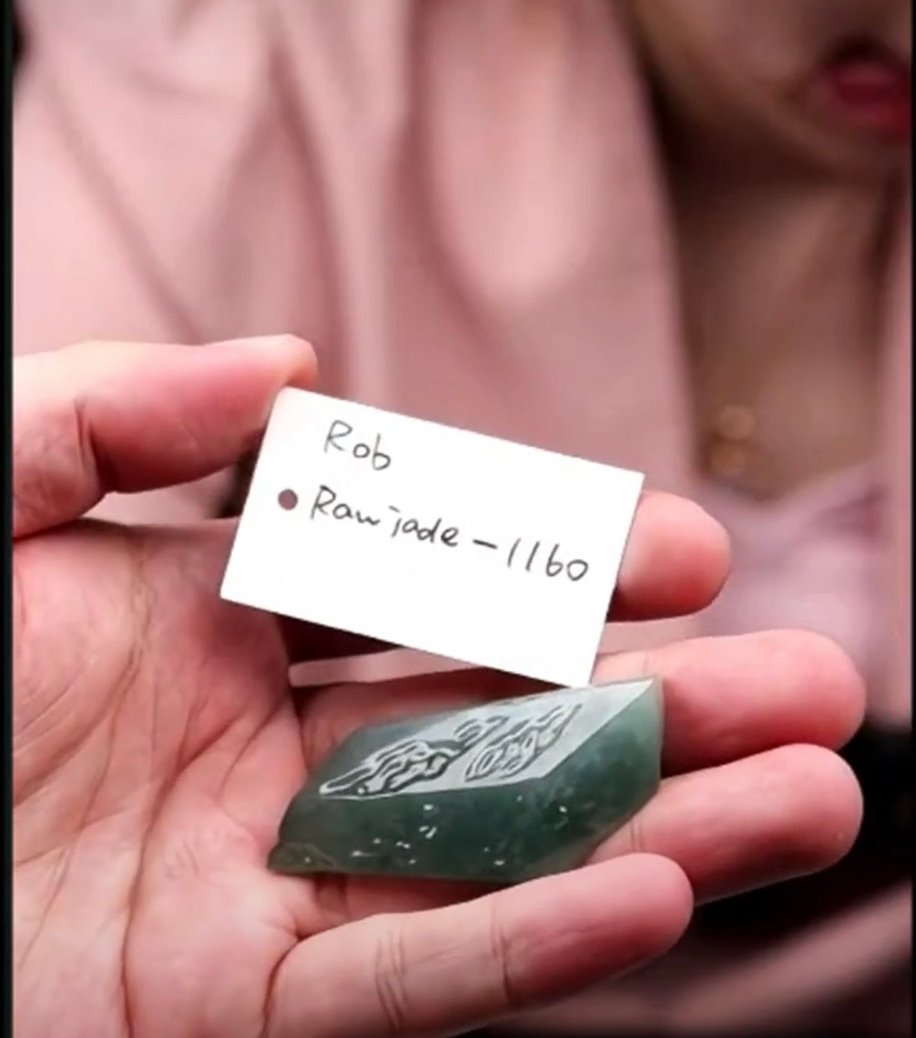 "Live" Natural Oil Green Raw Jadeite Jade (08/05/26)