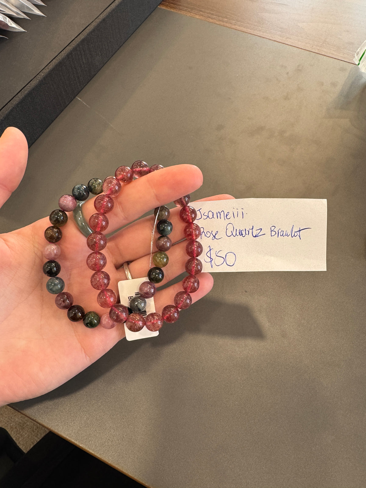 "Live" Natural Rose Quartz Bead Bracelet (10/01/26)