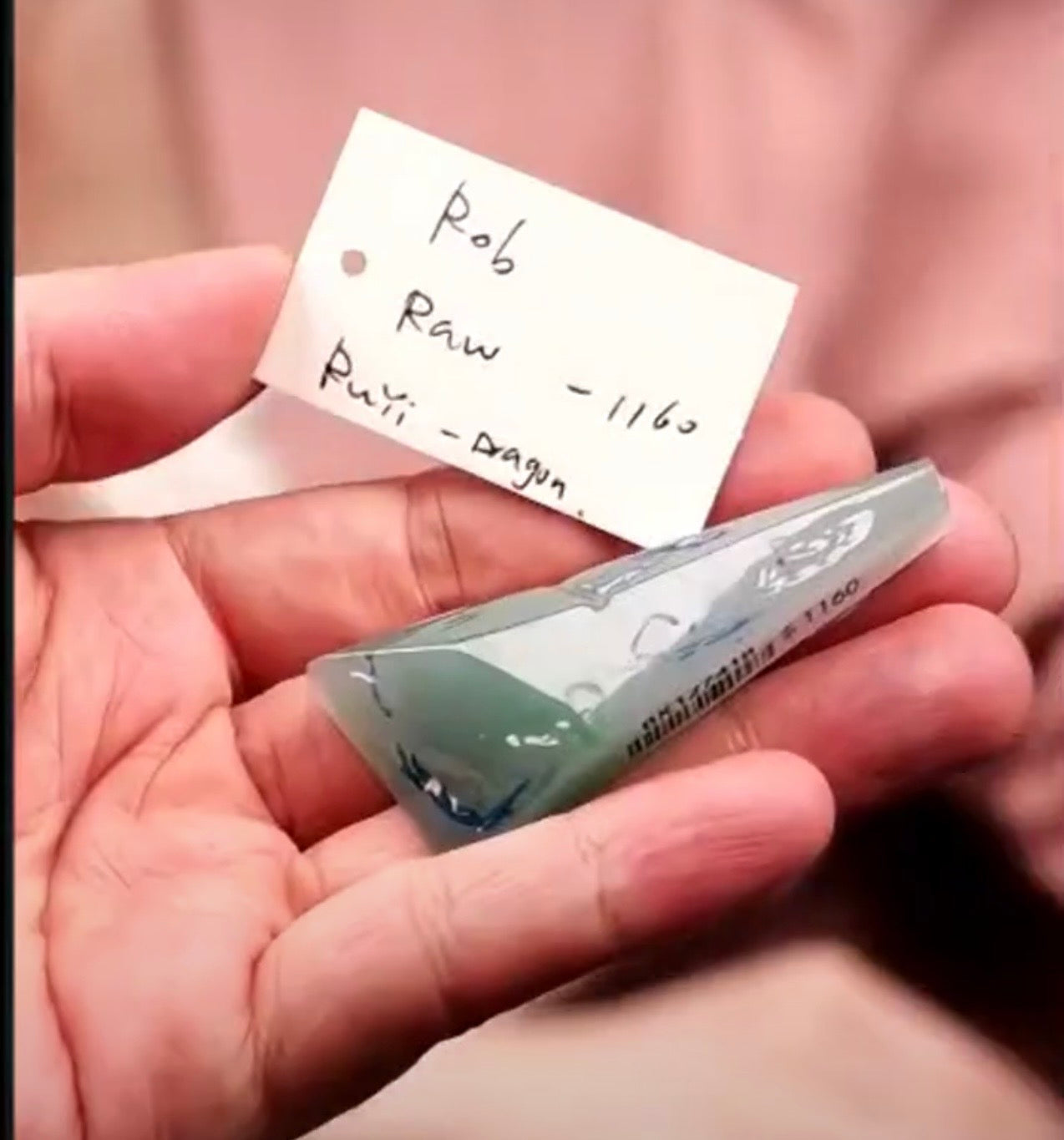 "Live" Natural Icy Blue-Green Raw Jadeite Jade (08/08/26)