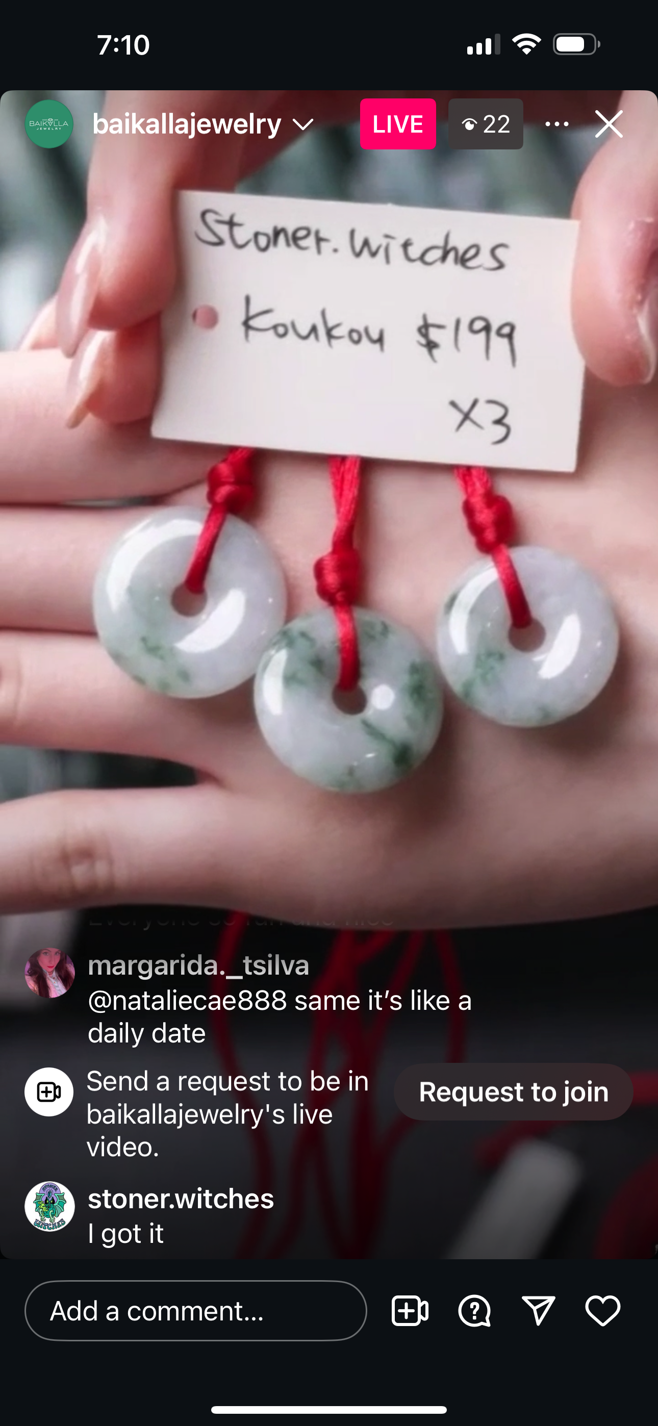 IG Live "Natural Red String Blue Green Jadeite Jade Kou Kou Necklace" (Live Pick) (02/05/25)