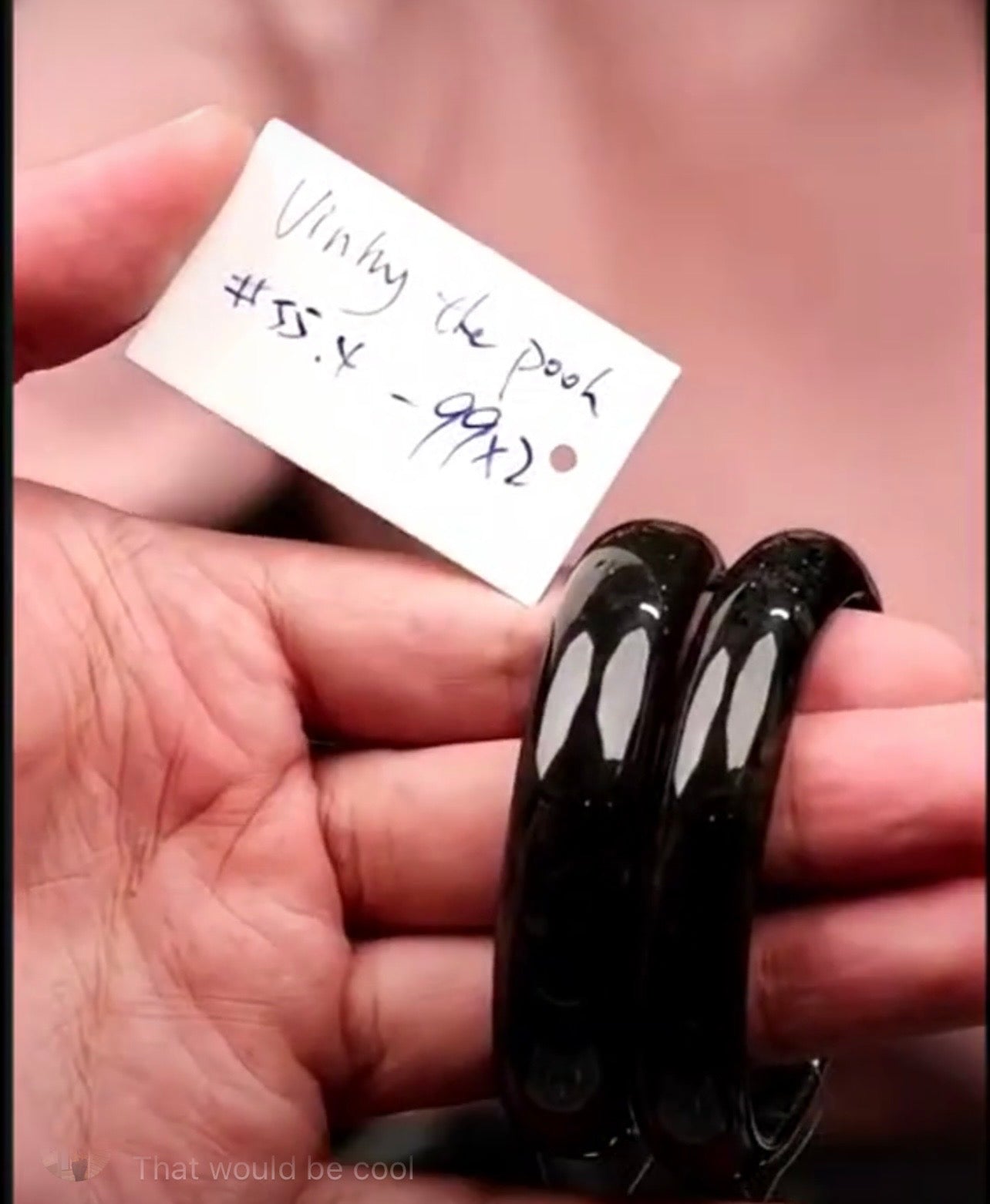"Live" Natural Black Wuji Jadeite Jade Comfort-Fit Bangle Bracelet (08/20/26)