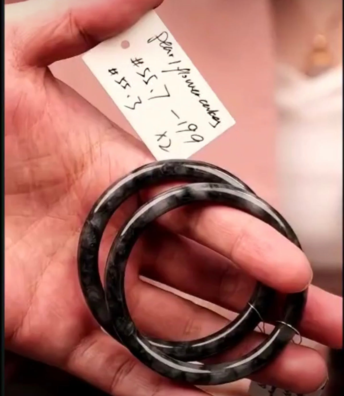 "Live" Natural Smokey Wuji Jadeite Jade Bangle Bracelet (08/20/26)