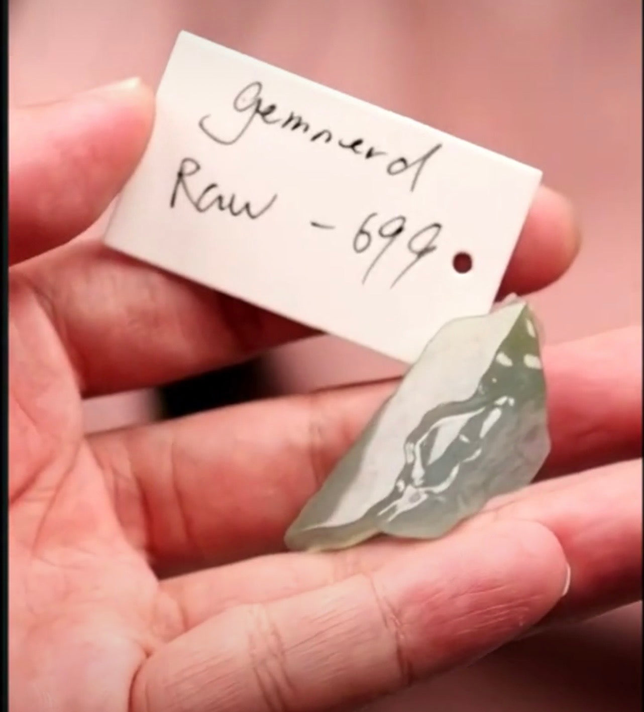 "Live" Natural Icy Light Oil Green Raw Jadeite Jade (08/22/26)