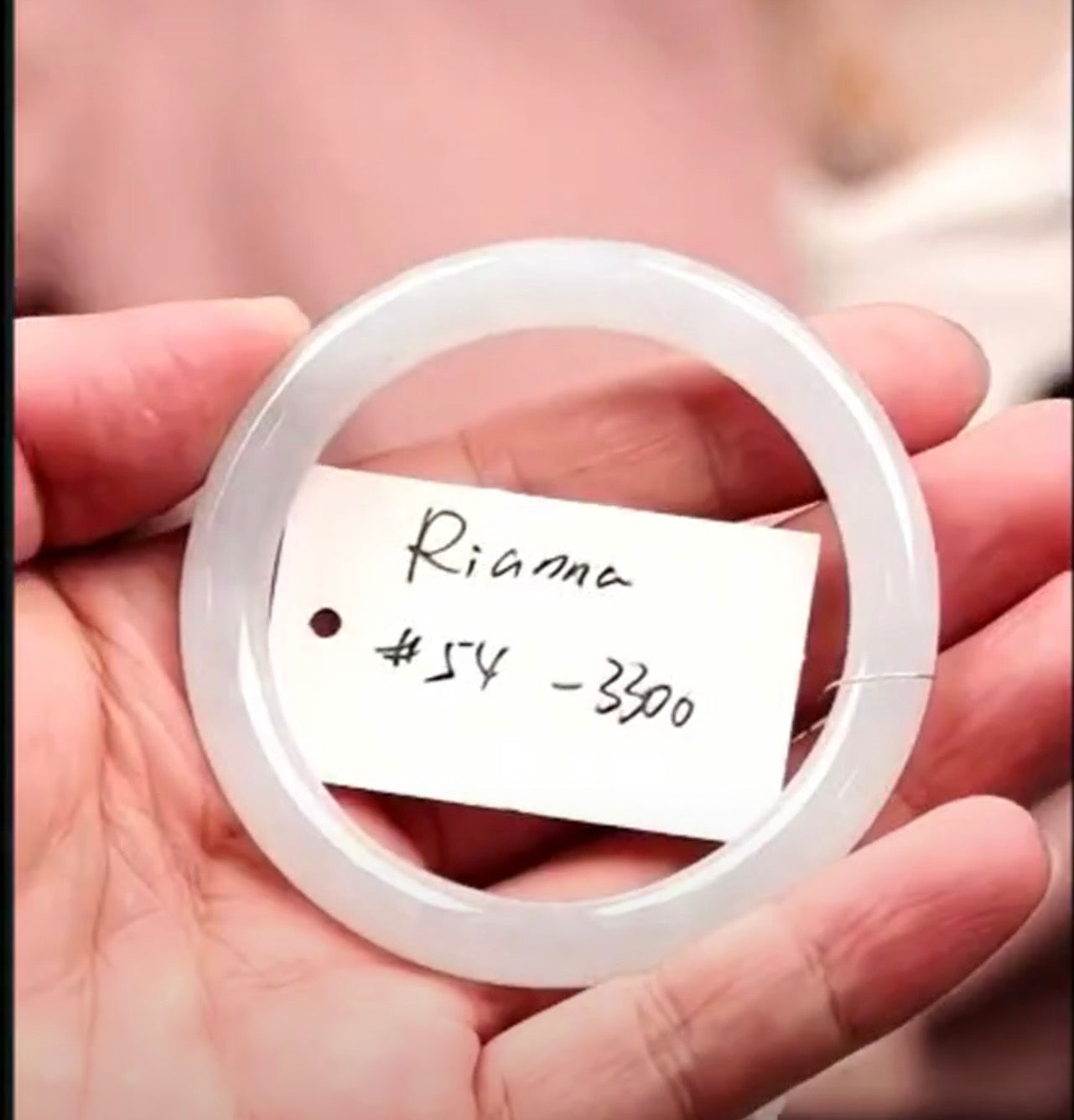 "Live" Natural Icy Moonlight Jadeite Jade Bangle Bracelet (08/25/26)