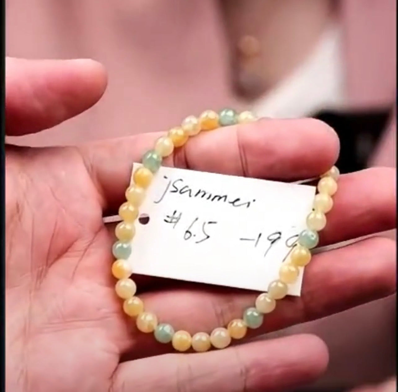 "Live" Natural Multi-Color Jadeite Jade Bead Bracelet (08/26/26)
