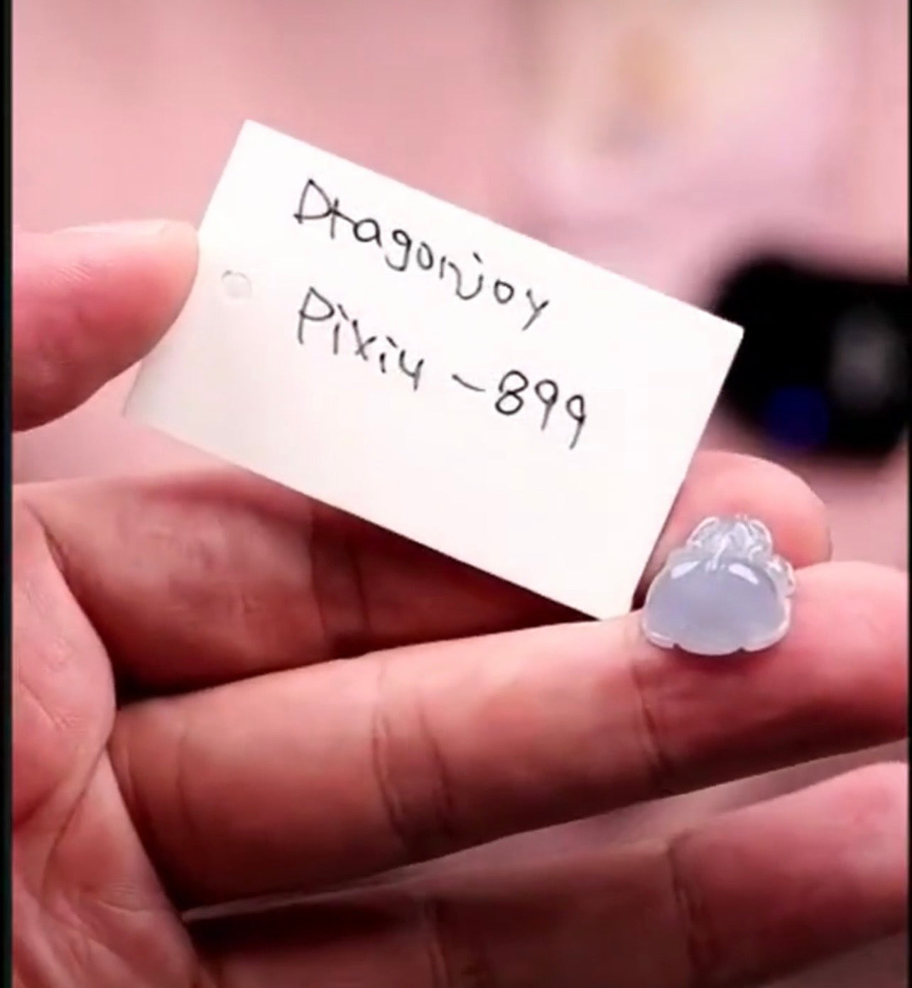 "Live" Natural Icy Periwinkle Jadeite Jade Pixiu Pendant (08/27/26)
