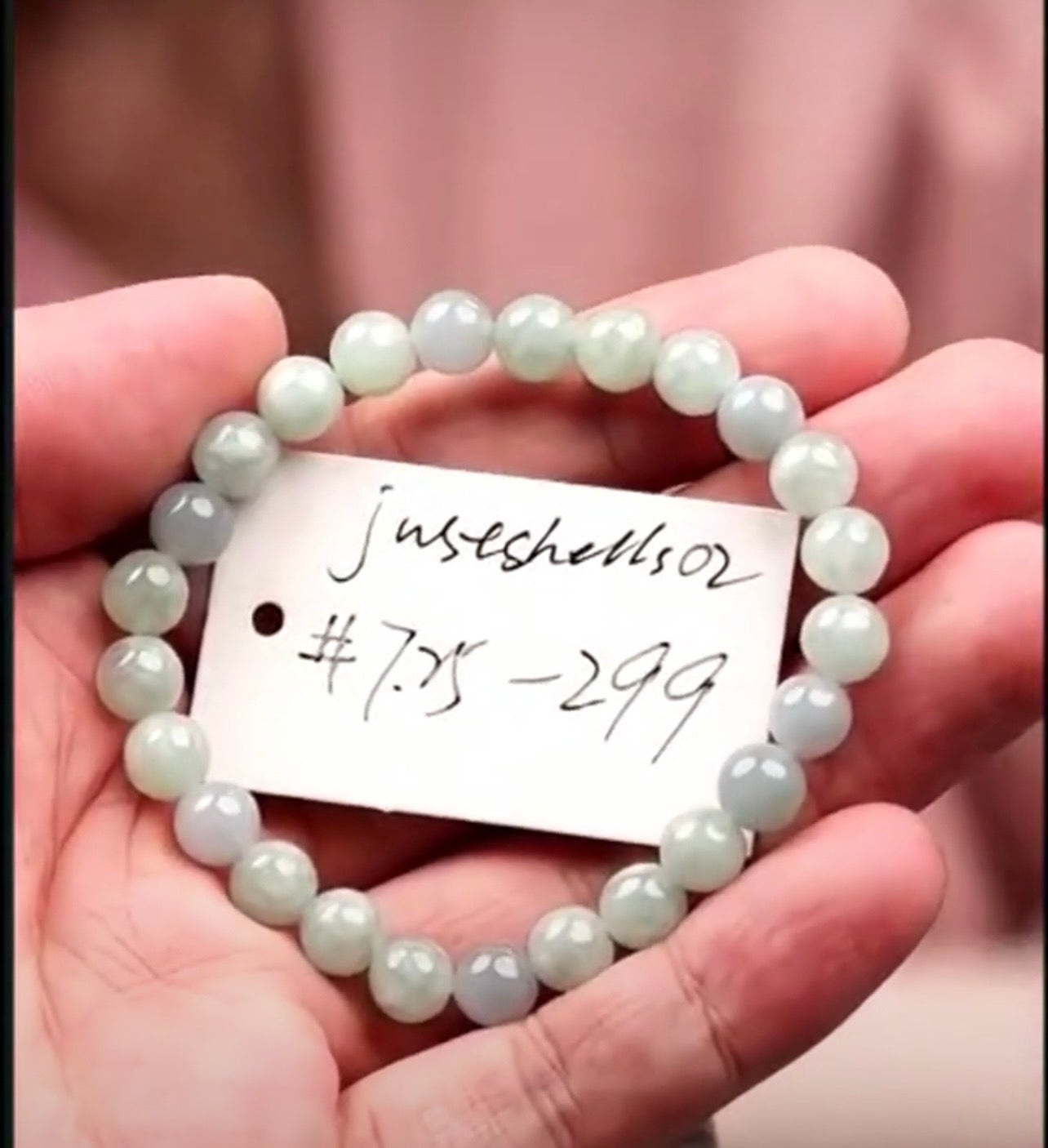 "Live" Natural Apple Green &amp; Lavender Jadeite Jade Bead Bracelet (08/27/26)