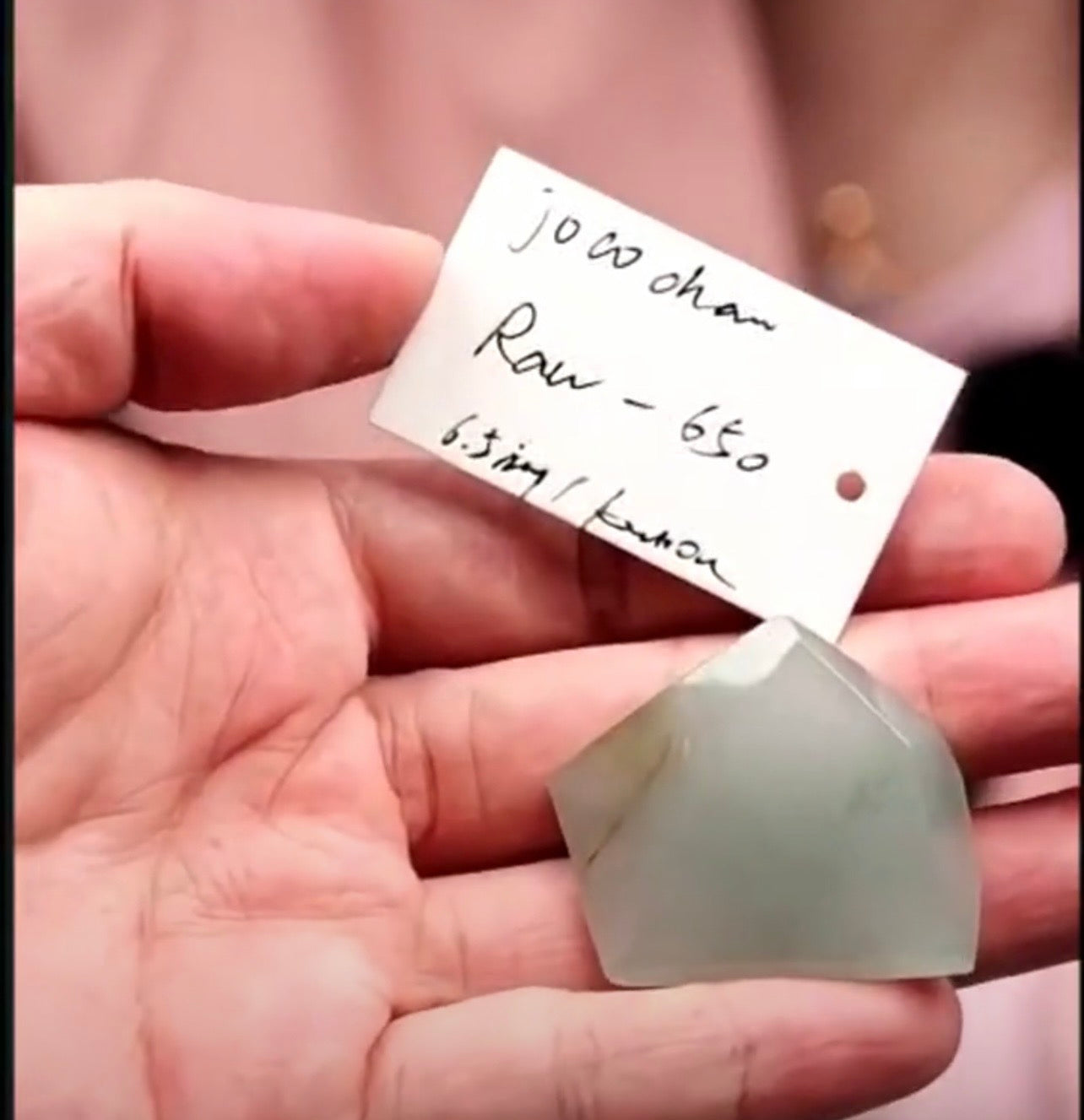 "Live" Natural Icy Light Oil Green Raw Jadeite Jade (08/29/26)