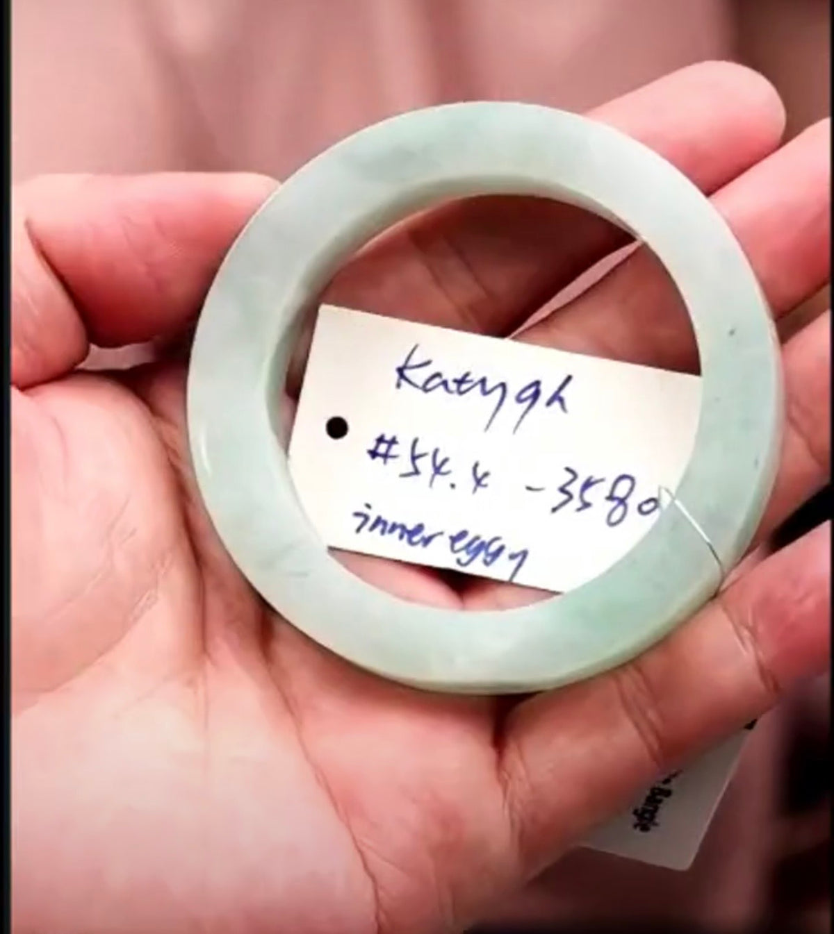 "Live" Icy Green W/ Wuji Jadeite Jade Bangle Bracelet (09/02/26)