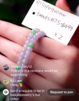 IG Live "Natural Lavender & Green Jadeite Jade Beads 