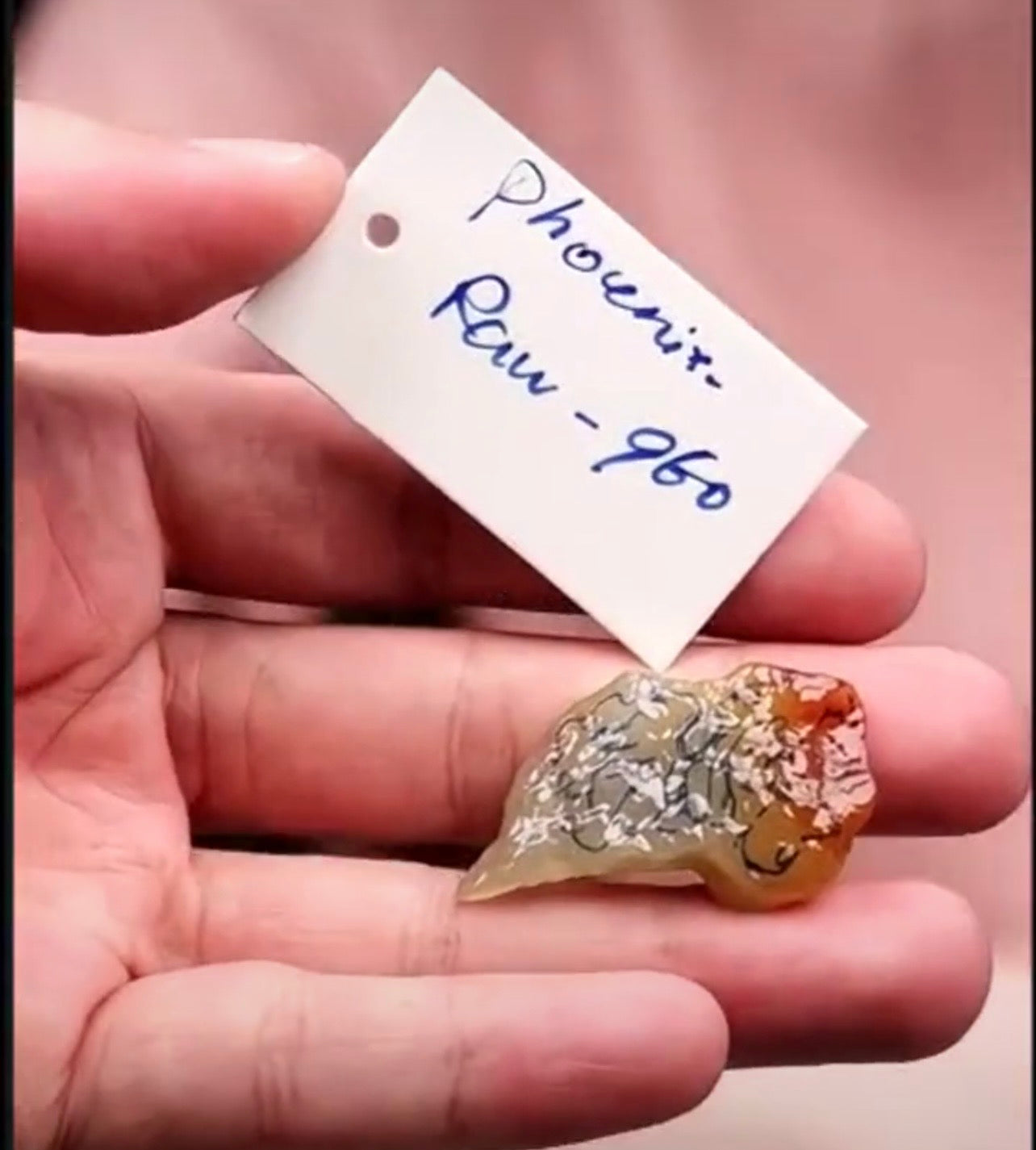 "Live" Icy Red-Brown &amp; Yellow Raw Jadeite Jade (09/03/26)