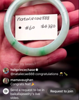Live " Natural Green Flower Jadeite Jade Bangle" (Live Pick) (03/29/25)