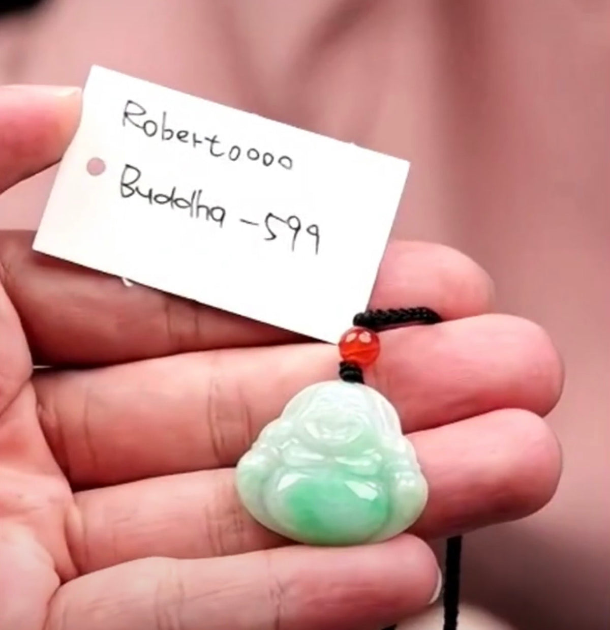 "Live" Natural Sweet Green Jadeite Jade Buddha Pendant (09/16/26)