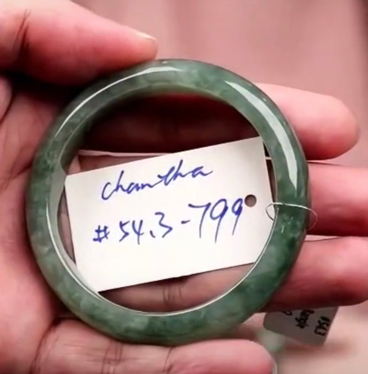 "Live" Natural Deep Oil Green Jadeite Jade Bangle (09/15/26)