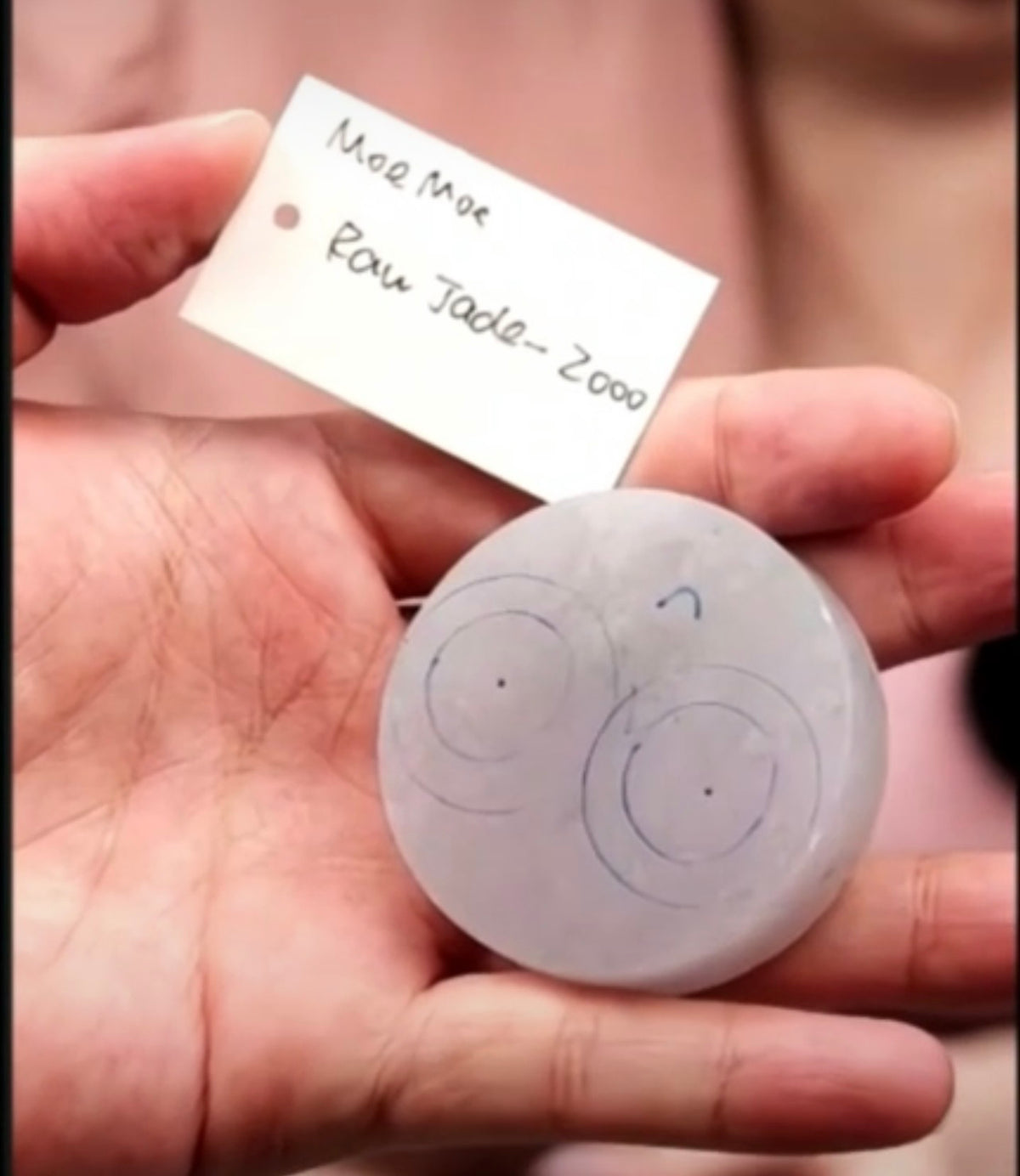 "Live" Natural Icy Lavender Jadeite Jade Wuji Pancake (09/17/26)