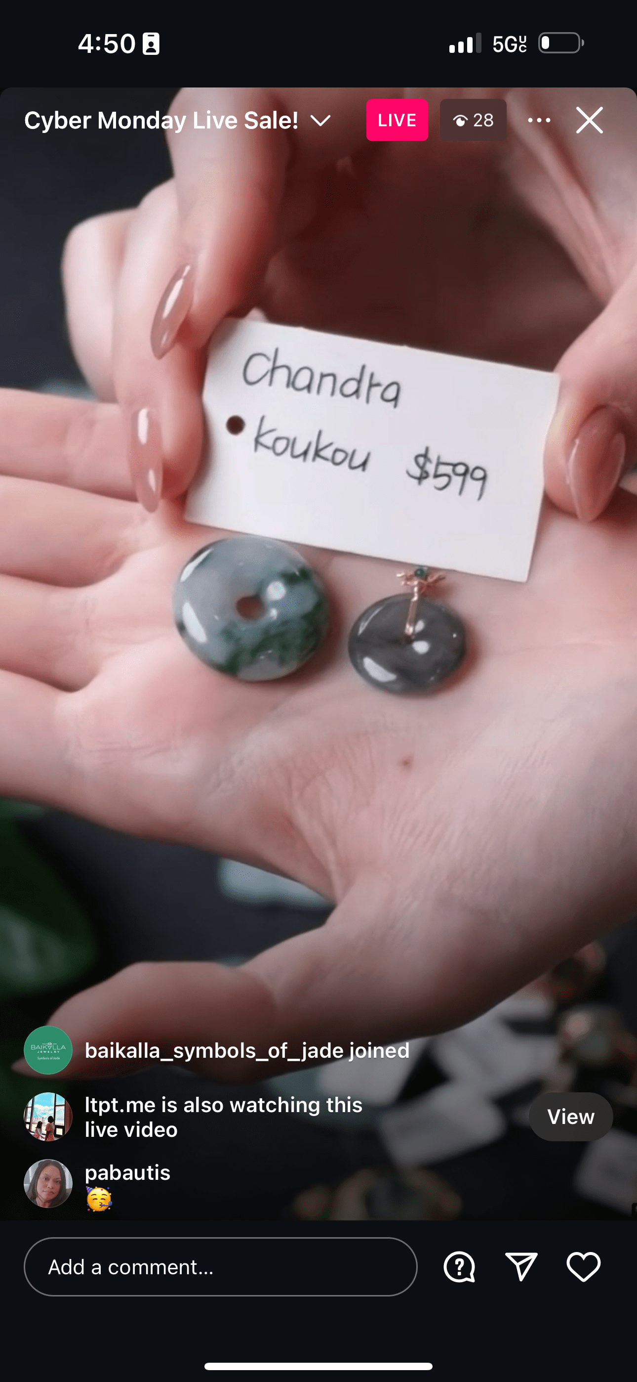 Baikalla IG Live "18k Imperial Jade Bail Natural Jadeite Jade Pendant" (Live Pick) (12/02/24)