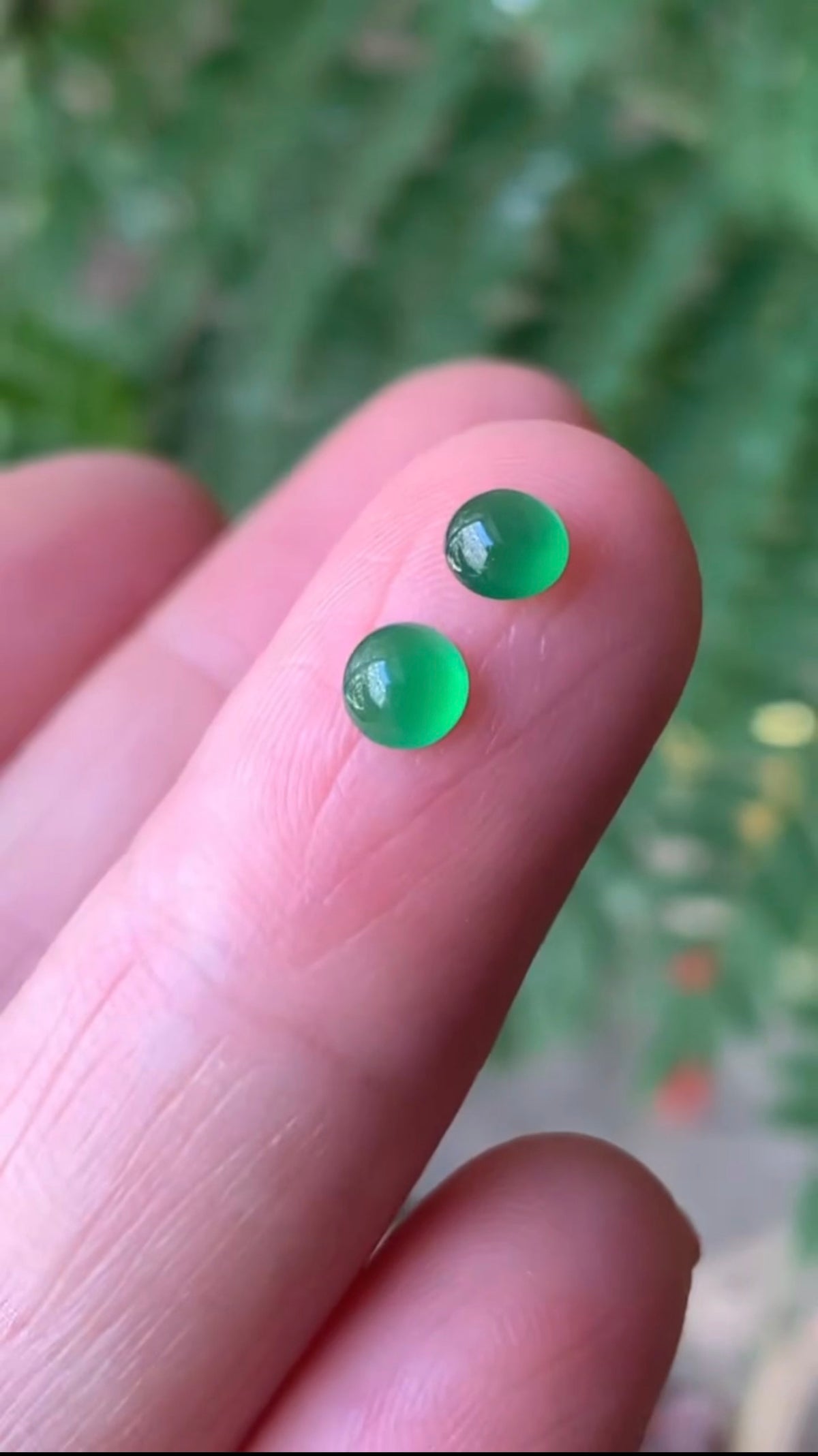 Custom 14kw Gold Natural Icy Green Jadeite Jade Ring