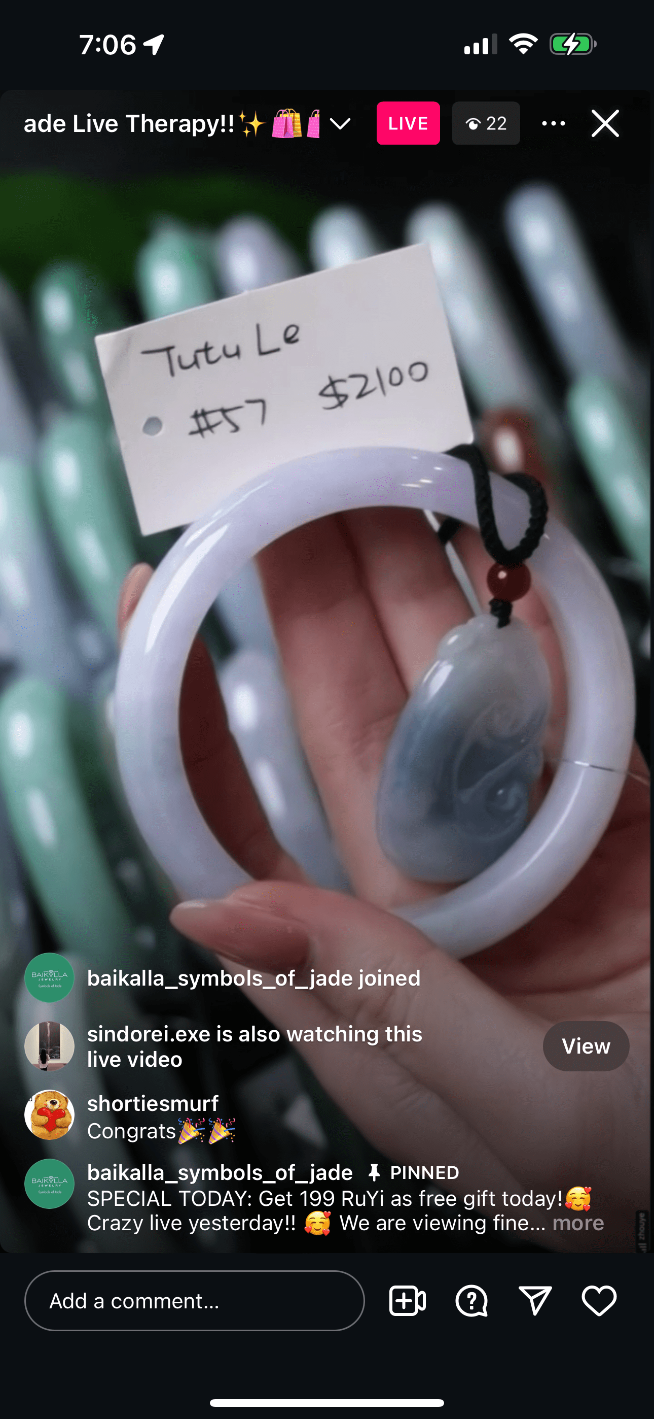 Baikalla FB Live "Natural High Quality LavenderJadeite Jade Bangle" (Live Pick) (12/11/24)
