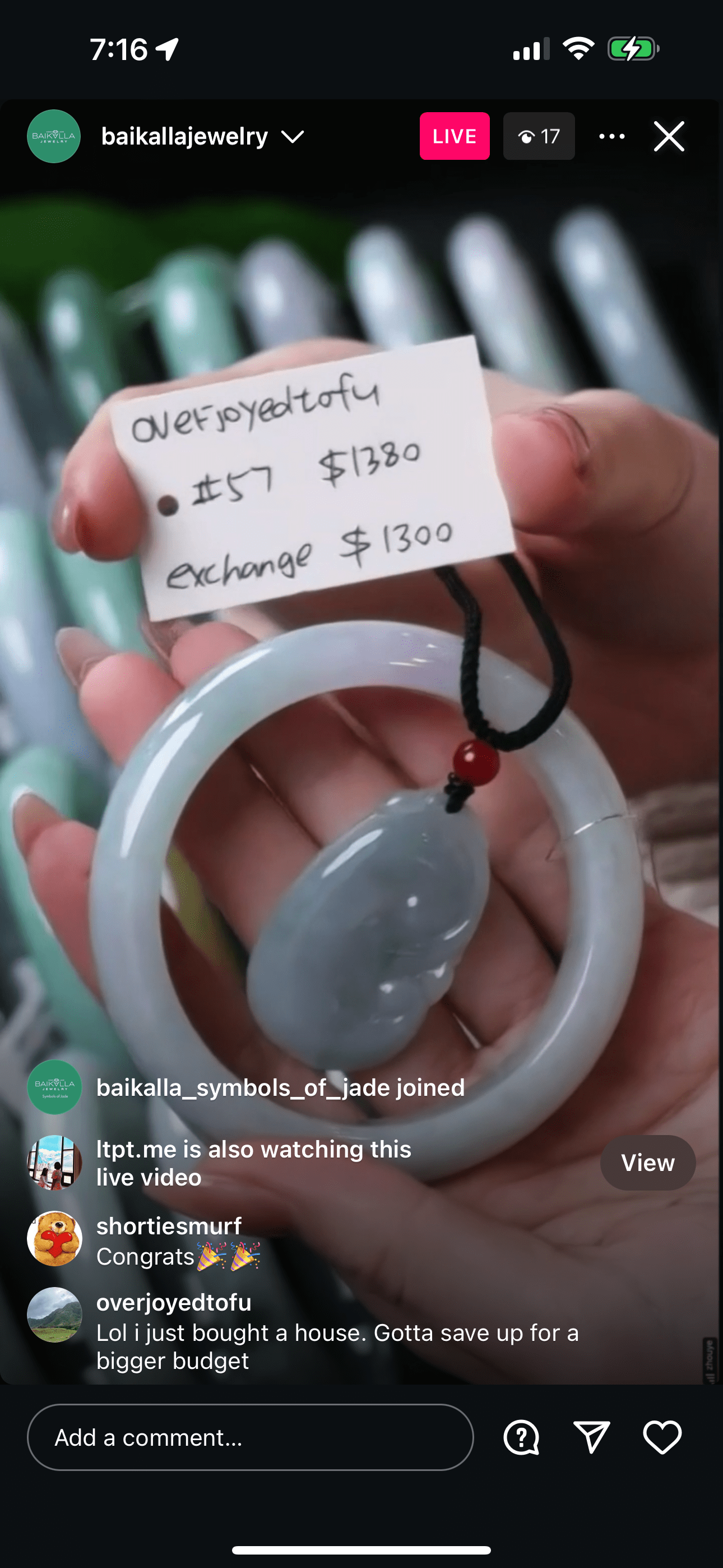 Baikalla IG Live "Natural Lavender & Green Jadeite Jade Bangle" (Live Pick) (12/11/24)